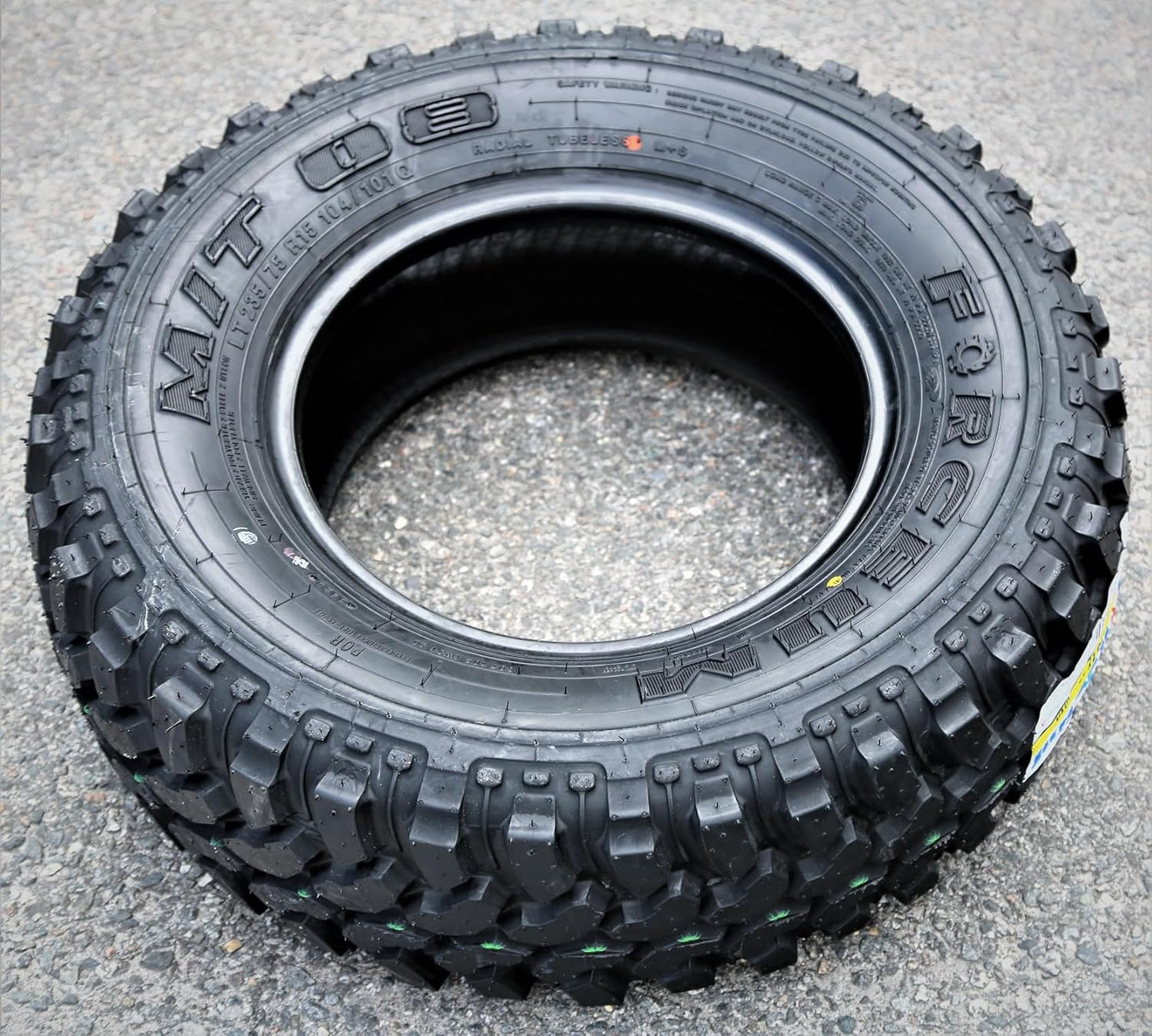 Set of 4 (Four) Forceum M/t 08 Mud Off-Road Light Truck Radial Tires-Lt235/75R15 235/75-15 104/101Q Load Range C Lrc 6-Ply BSW Black SideWall