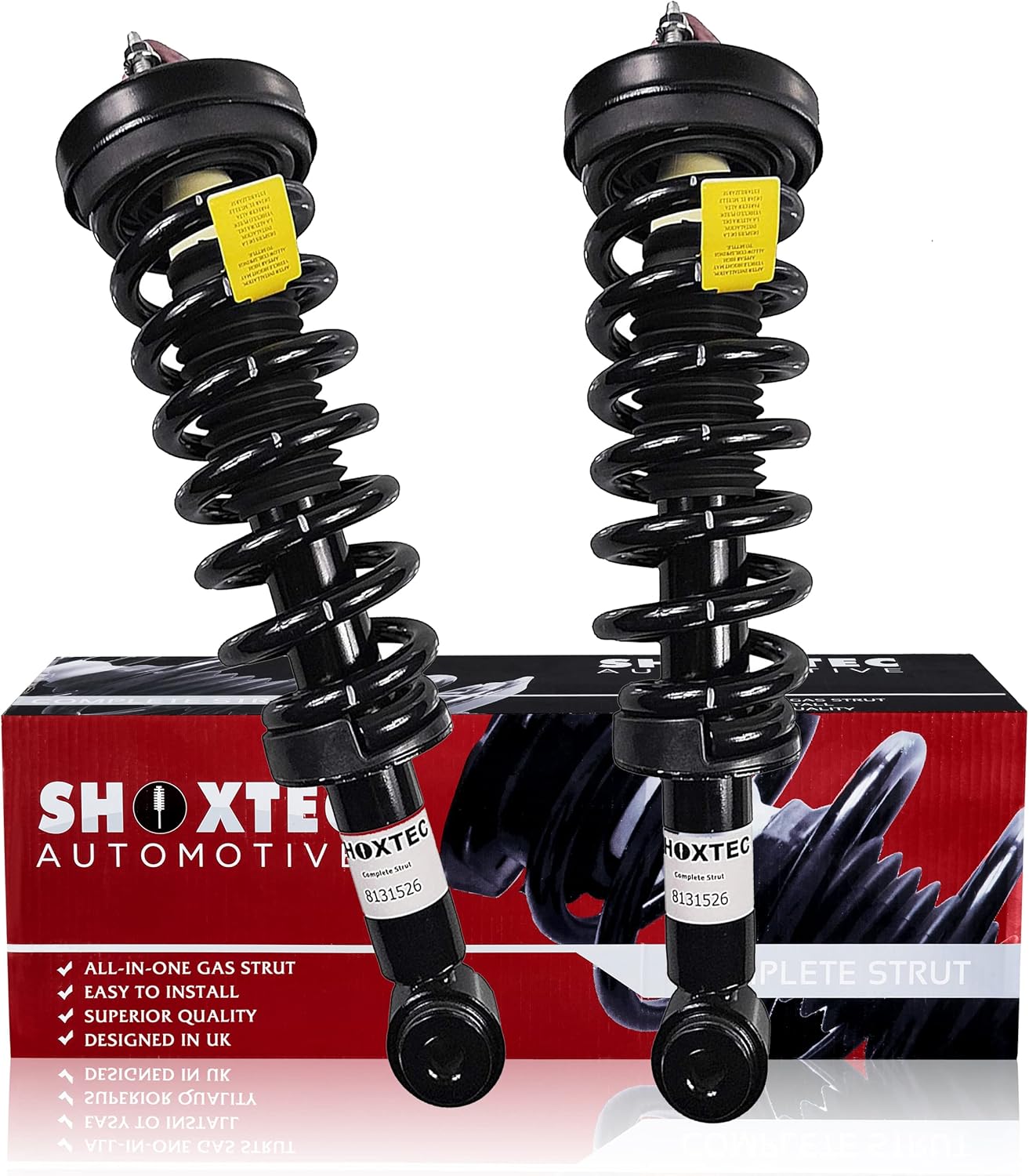 Shoxtec Front Pair Complete Struts Replacement for 2007-2013 Ford Expedition; 2007-2013 Lincoln Navigator Coil Spring Assembly Shock Absorber Repl. Part no. 171138