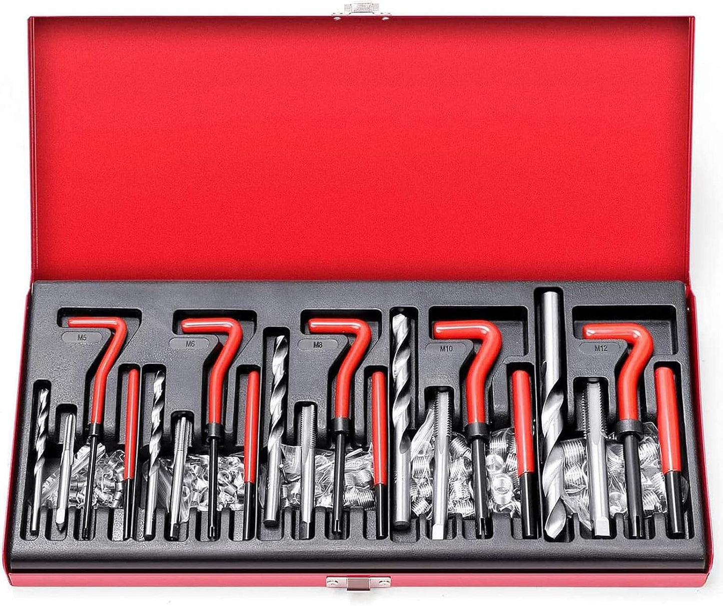 Thread Repair Thread Chaser Tool Set - 49PCS Thread Cleaner Rethreading Master Kit Metric SAE Bolt Restorer File Nut Rethreader Automotive Wheel Stud Spark Plug Engine Standard Screw Threading UNC UNF