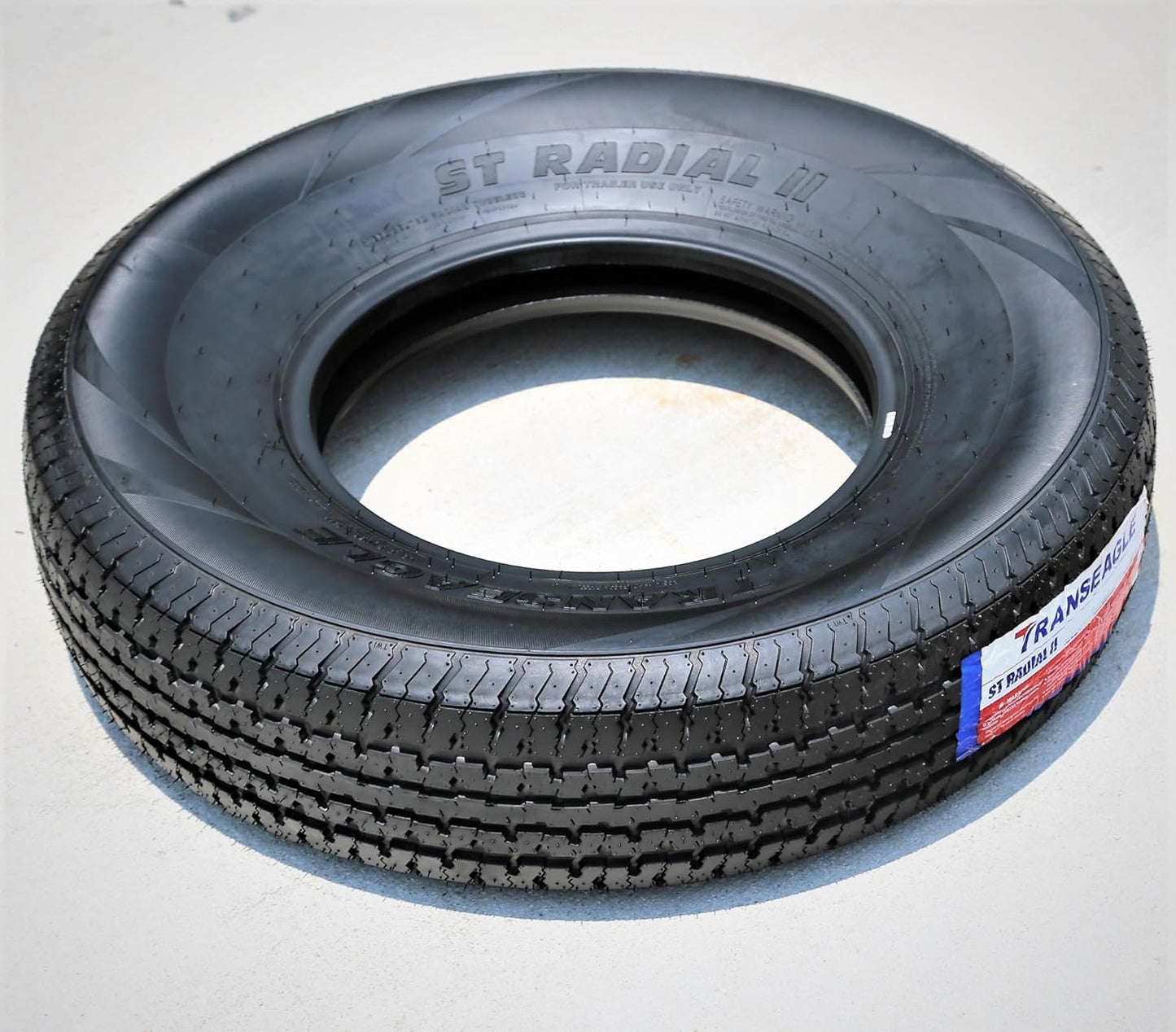 Transeagle ST Radial II Steel Belted Premium Trailer Radial Tire-ST205/75R15 205/75/15 205/75-15 111/106N Load Range E LRE 10-Ply BSW Black Side Wall