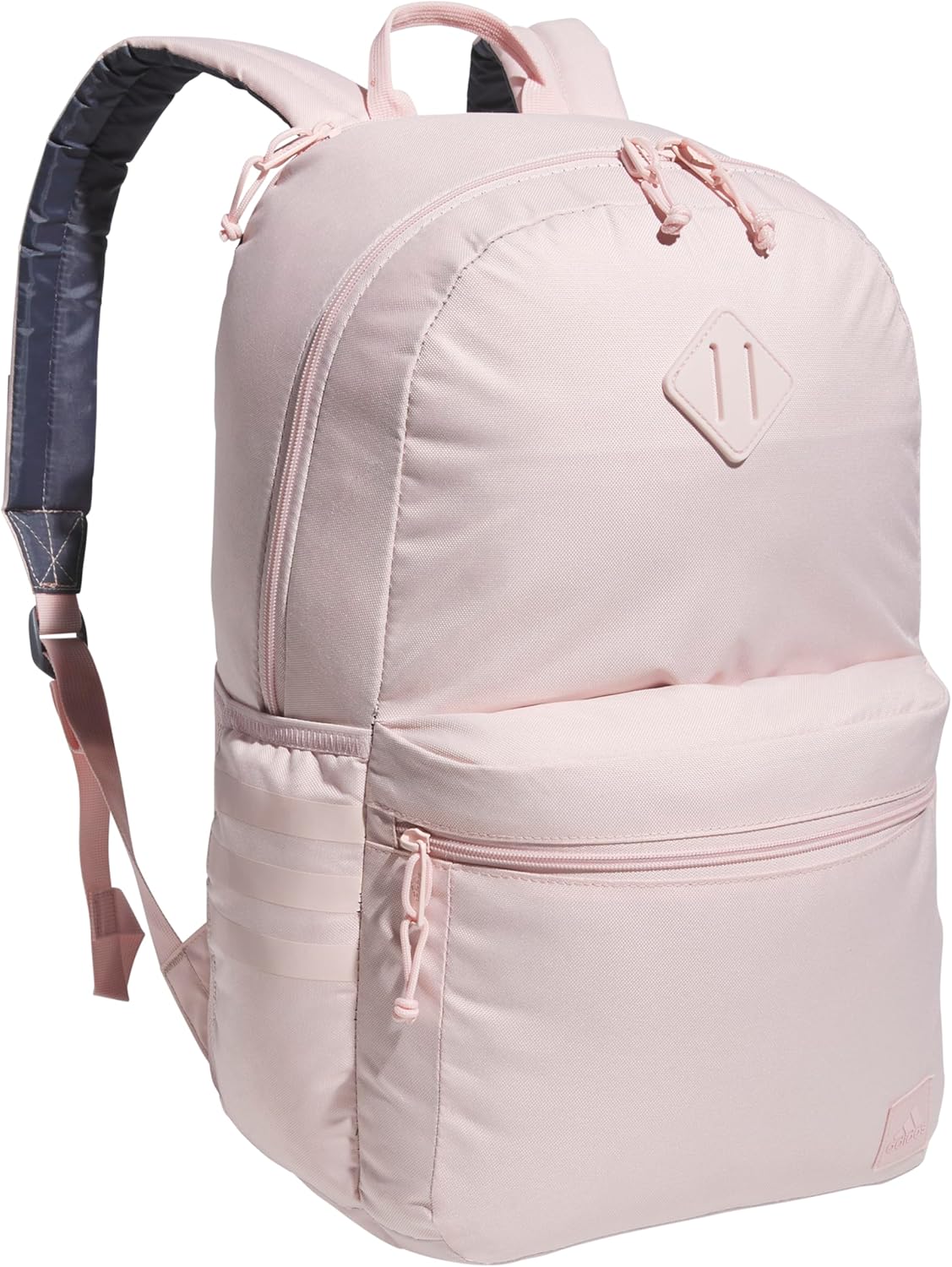 adidas 3-Stripe Classic Backpack for Men and Women, Bag with Laptop Sleeve, Woodland Floral Chalk White/Wonder Orchid Purple/5.0, One Size