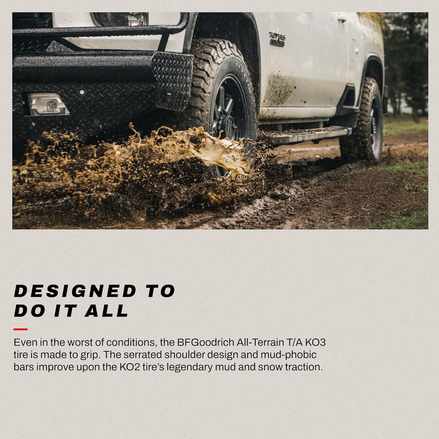 BFGoodrich All-Terrain T\/A KO3 Car Tire for Light Trucks, SUVs, and Crossovers, LT295\/65R20\/E 129\/126S