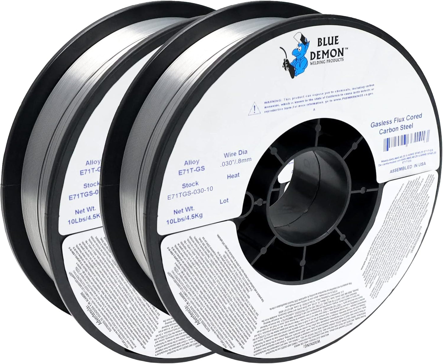 Blue Demon E71TGS .035 X 10# Spool Gasless Flux Core Welding Wire