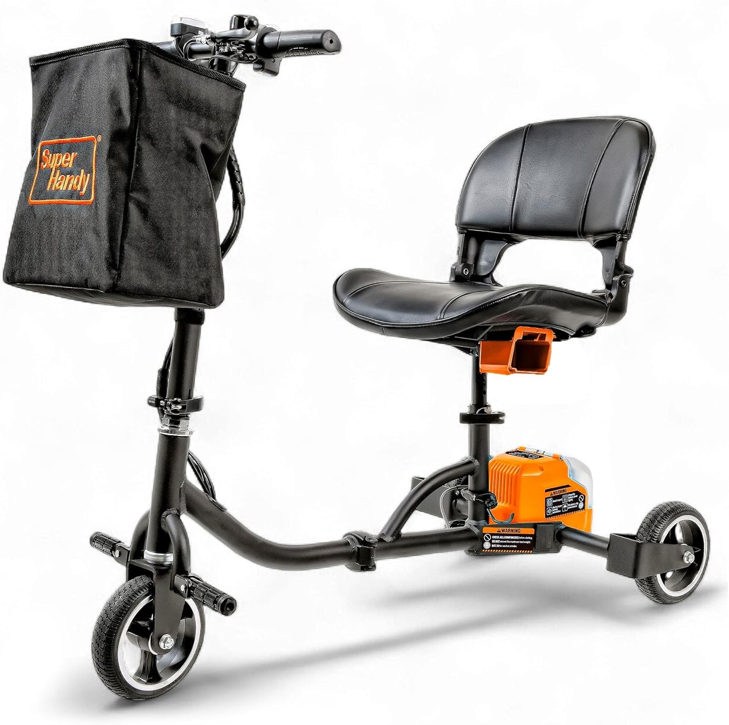 SuperHandy Passport Mobility Scooter for Adults- Foldable, 3 Wheel, Airline Travel Friendly - 13 Mile Range, Includes 2 Removable 44.4V Lithium-ion Batteries & Charger (275 Lbs)