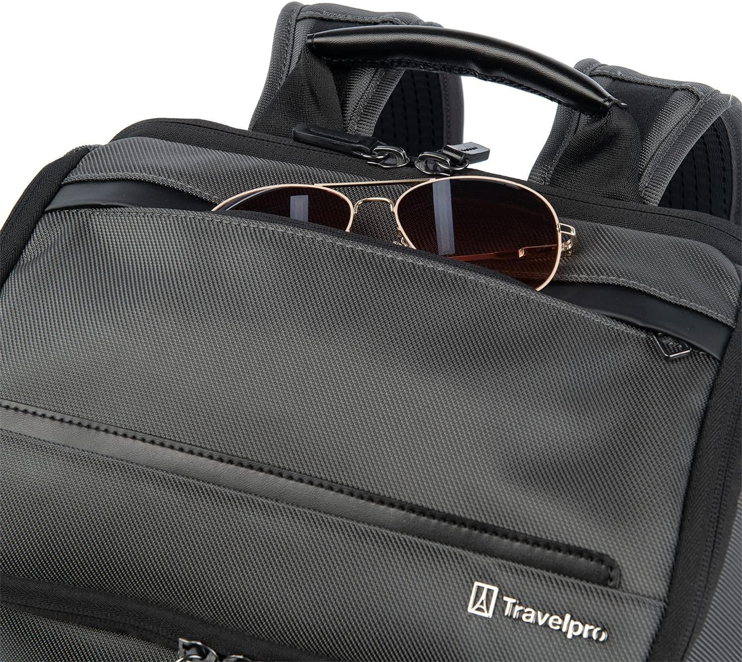 Travelpro Crew Executive Choice 3 Medium Top Load Backpack fits up to 15.6 Laptops and Tablets, USB A and C Ports, Men and Women, Titanium Grey
