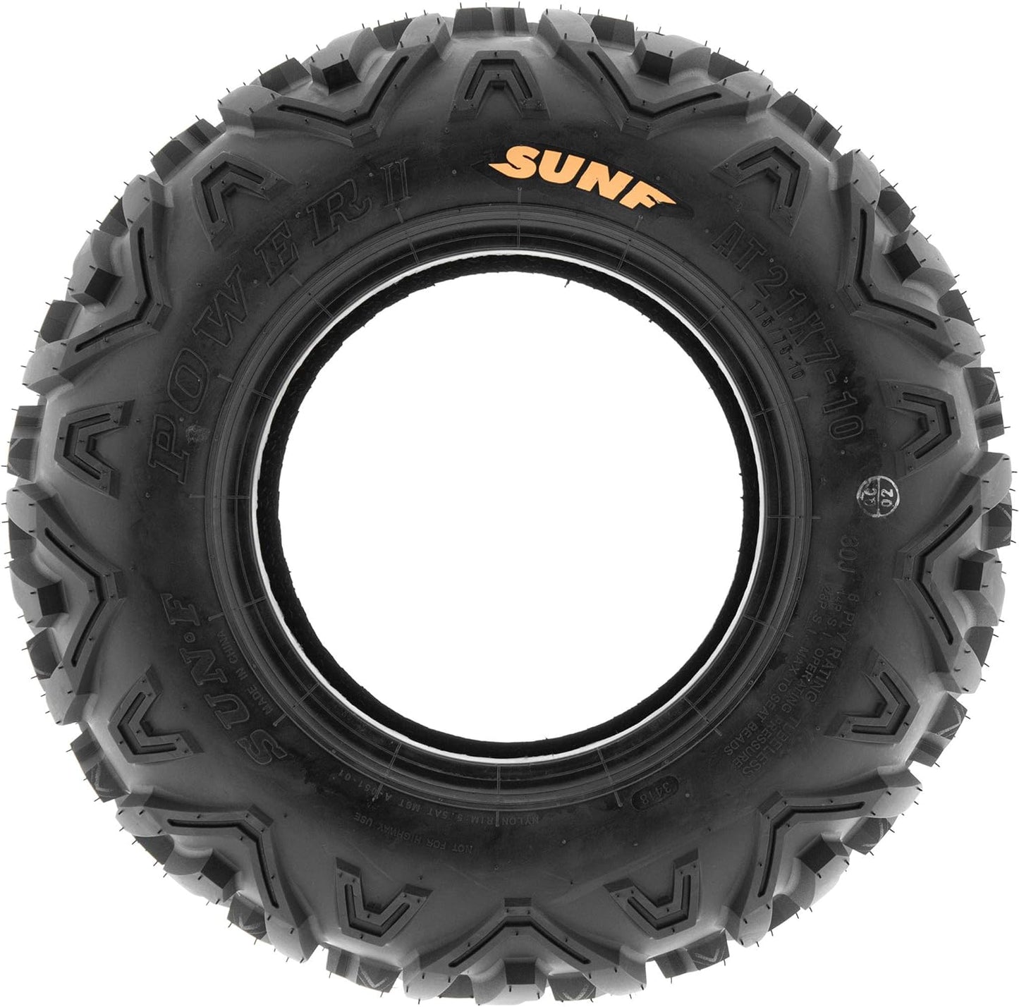 Set of 4 SunF Power.II ATV UTV Tires 23x7-10 Front & 22x10-10 Rear, All-Terrain Off Road, 6 PR, A051