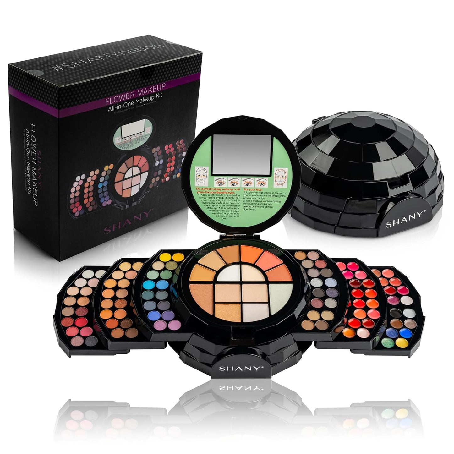 SHANY All In One Harmony Makeup Set - Ultimate Color Combination - Eyeshadows, Blush Powder, Lip-gloss Lipstick, Mini Makeup brushes, Makeup applicators, HOLIDAY GIFT IDEA - New Edition