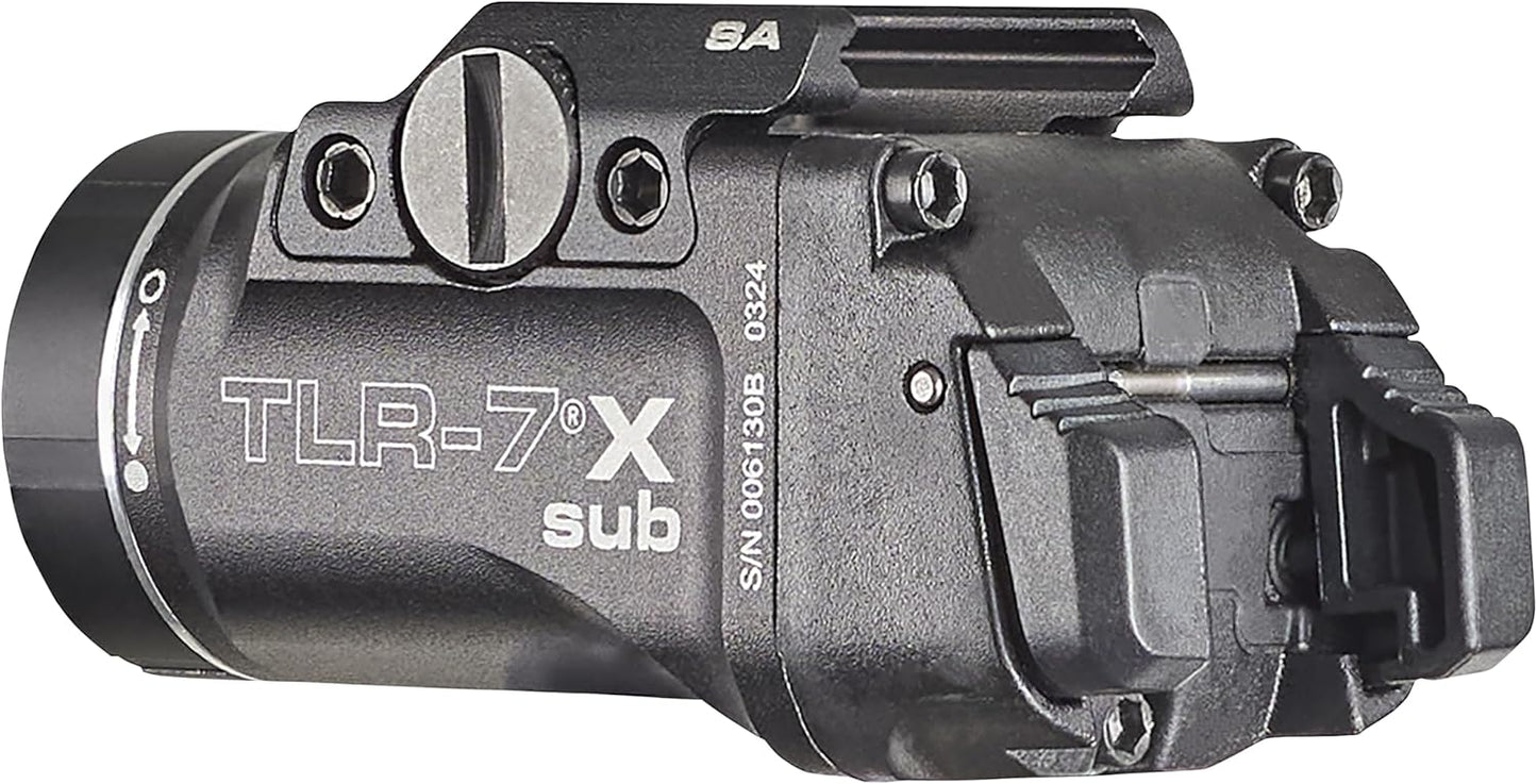Streamlight 69408 TLR-7 X sub 500-Lumen 5000-Candela Weapon Light Designed Exclusively and Solely for Springfield Armory Hellcat, Includes Mounting Kit, Key, and Multi-Tool, Black