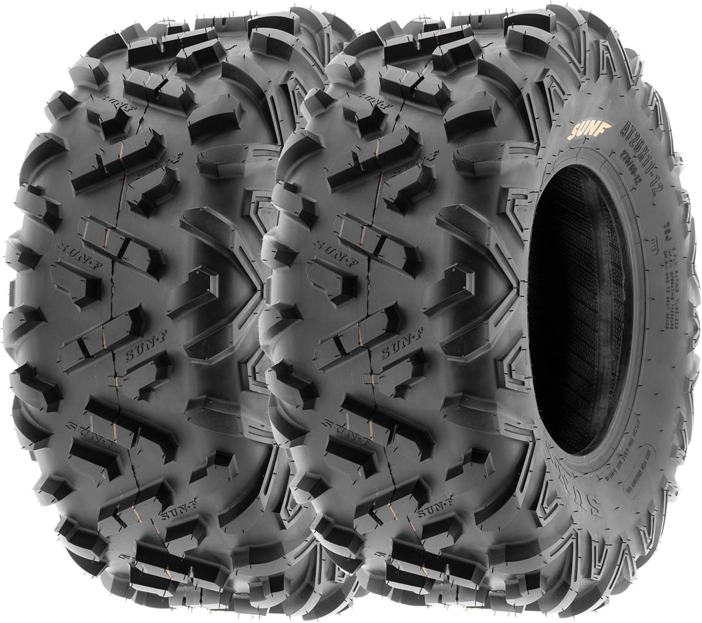 SunF 22x7-10 22x10-9 All Terrain Tires ATV UTV 6 PR POWER II A051 - BUNDLE