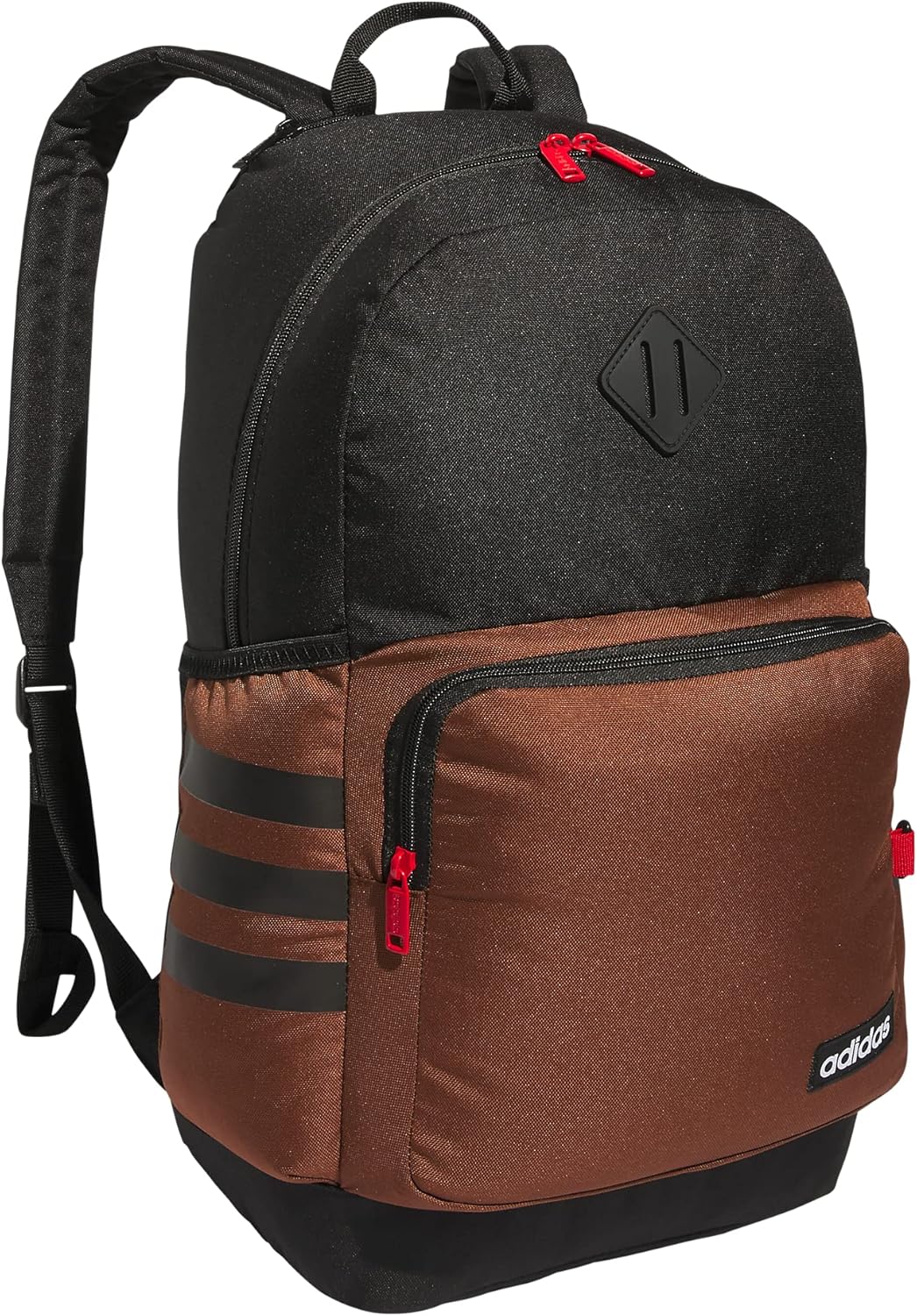 adidas 3-Stripe Classic Backpack for Men and Women, Bag with Laptop Sleeve, Woodland Floral Chalk White/Wonder Orchid Purple/5.0, One Size