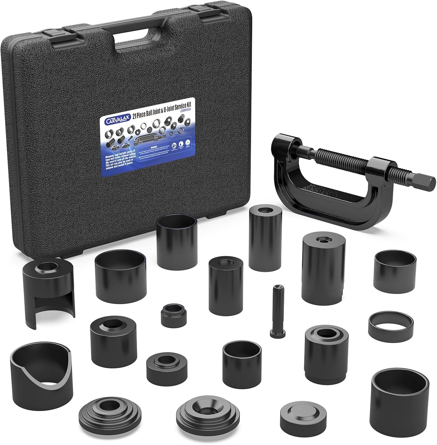 10-Piece Ball Joint Press Kit, Ball Joint Removal Tool Kit w/Universal Adapters and Sockets for Most 2WD/4WD Cars, Trucks and SUVs