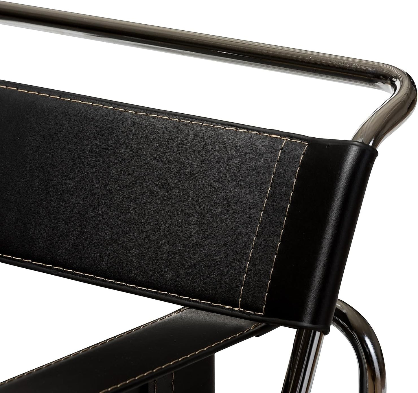 Baxton Studio Wassily Style Accent Chair, 30" x 31" x 28", Black
