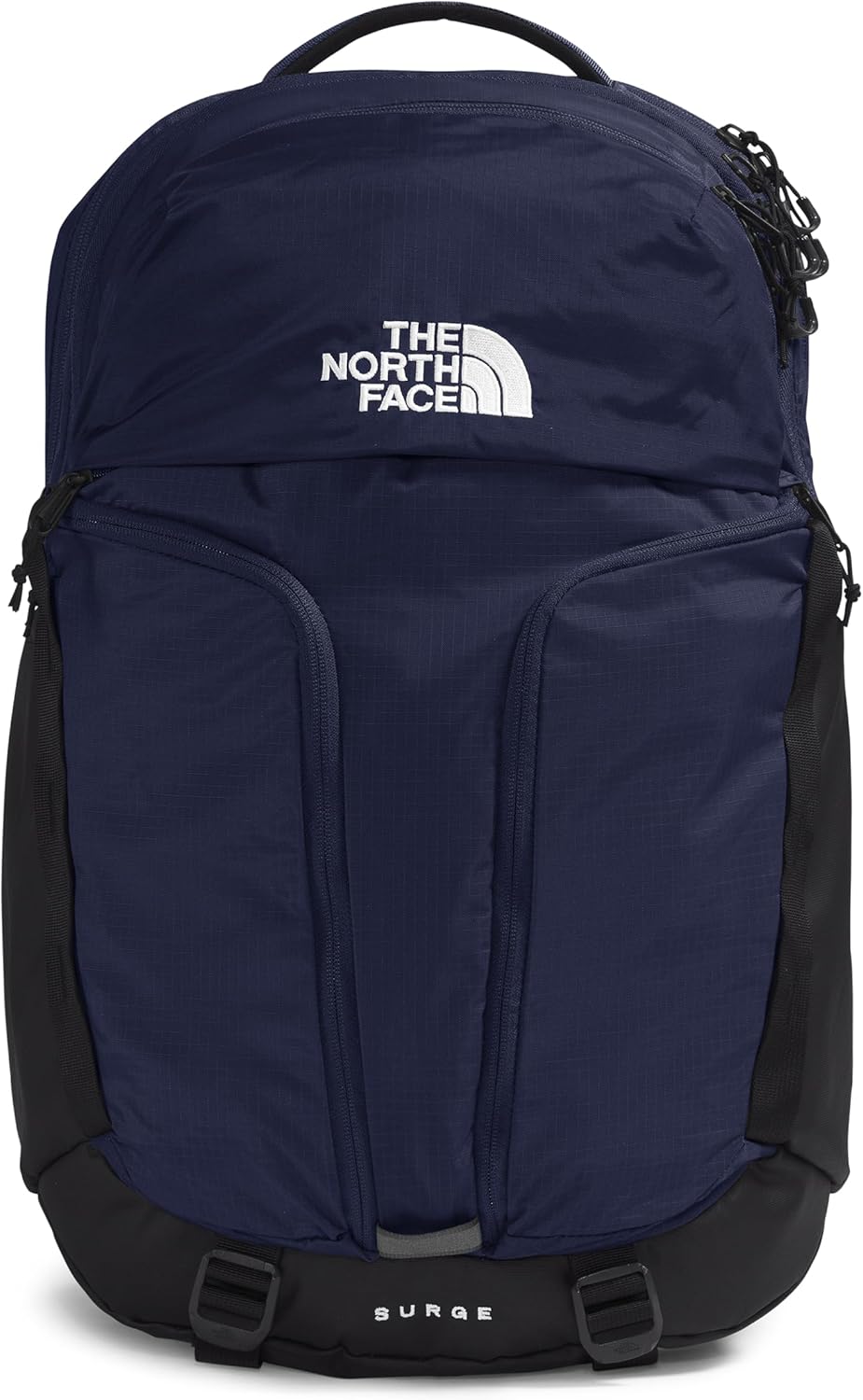 THE NORTH FACE Surge Commuter Laptop Backpack | Daypack with Water Repellent Finish, 16" Laptop Sleeve, Reflective Details, Asphalt Grey Light Heather/TNF Black-NPF, One Size