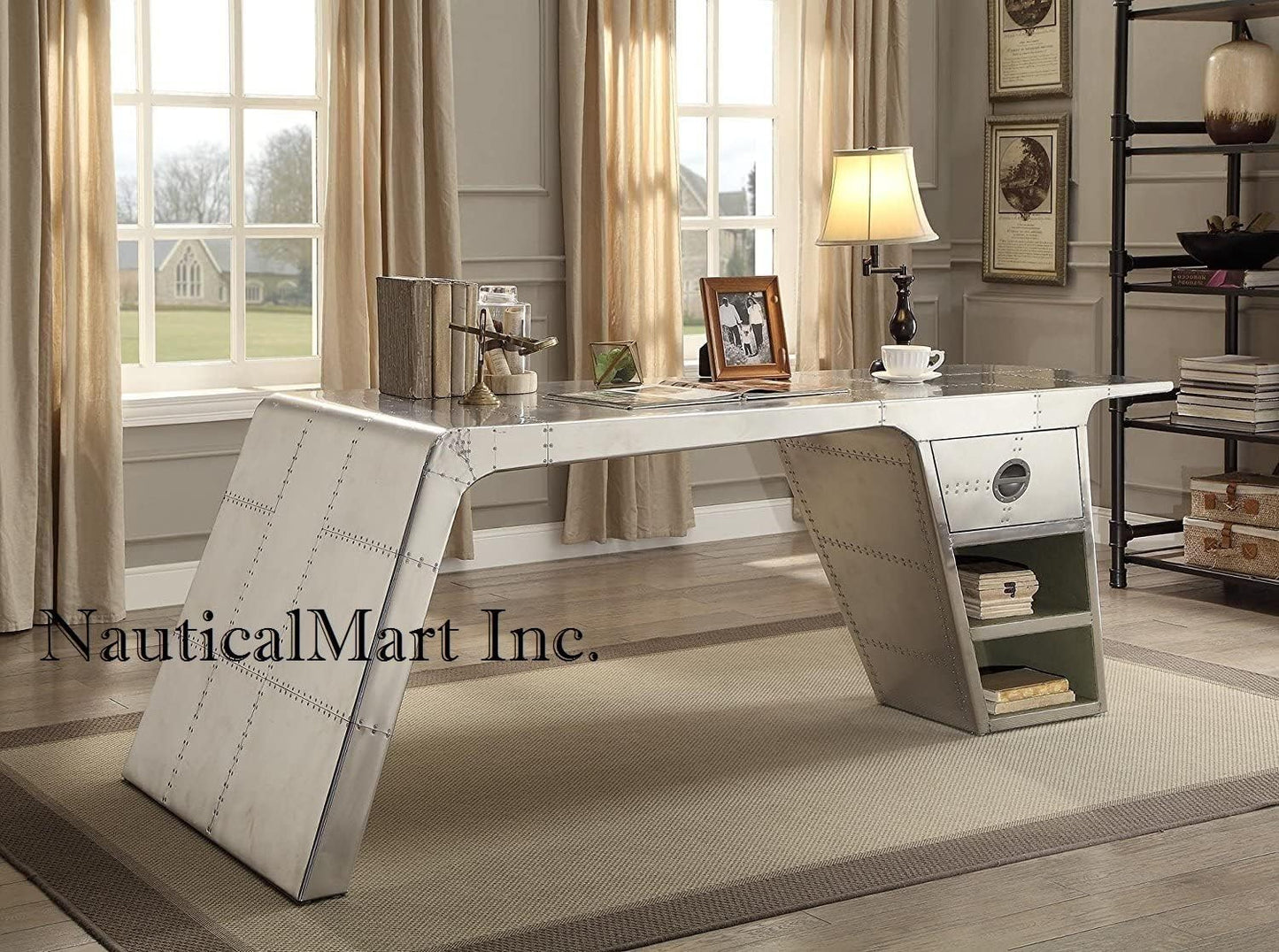 Vintage Wing Desk Beautiful Handmade Aluminum Home & Office Desk Furniture