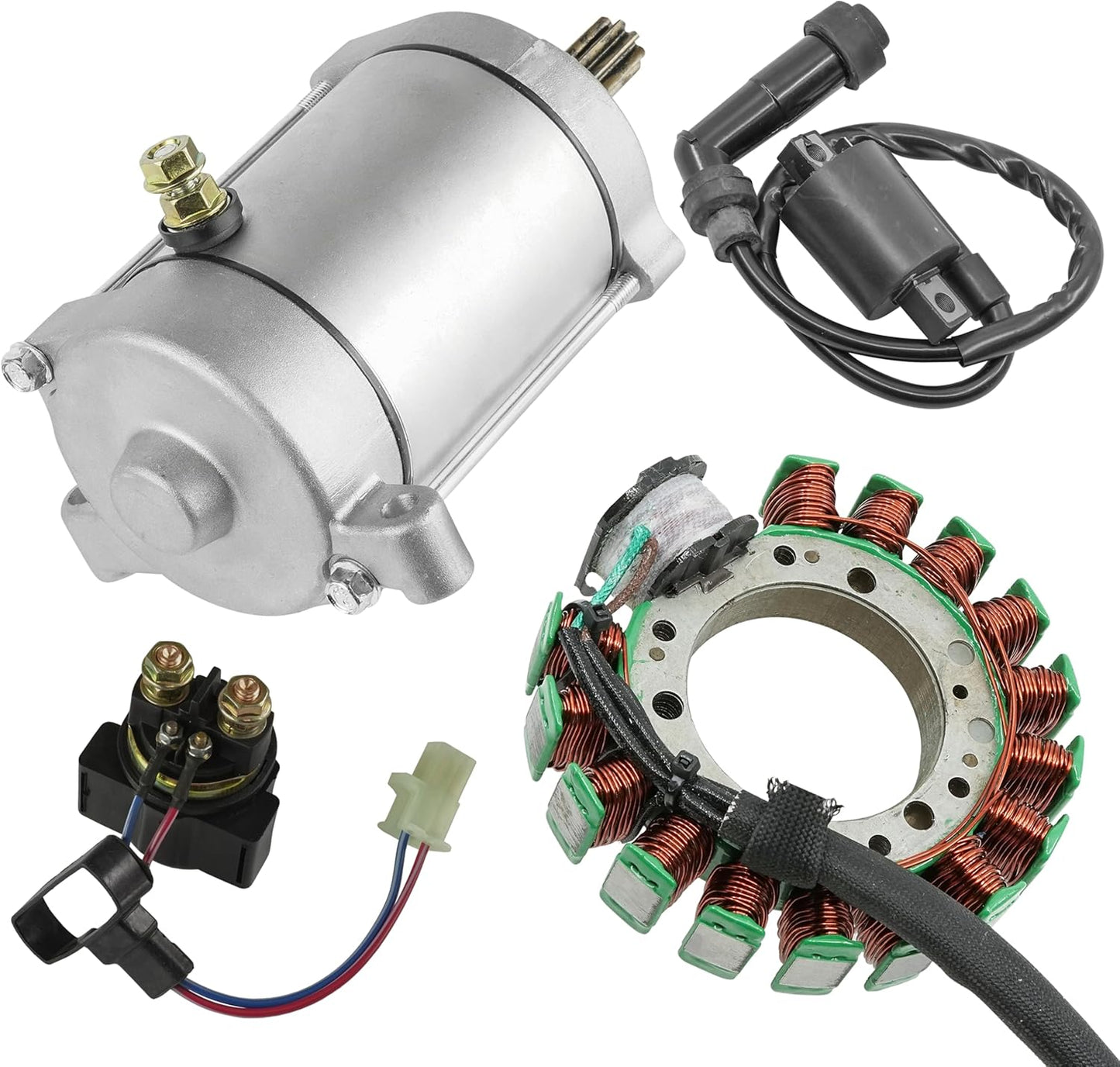 Caltric Stator Compatible With Yamaha Grizzly 600 Yfm600 Starter Solenoid Ignition Coil 1999 2000 2001