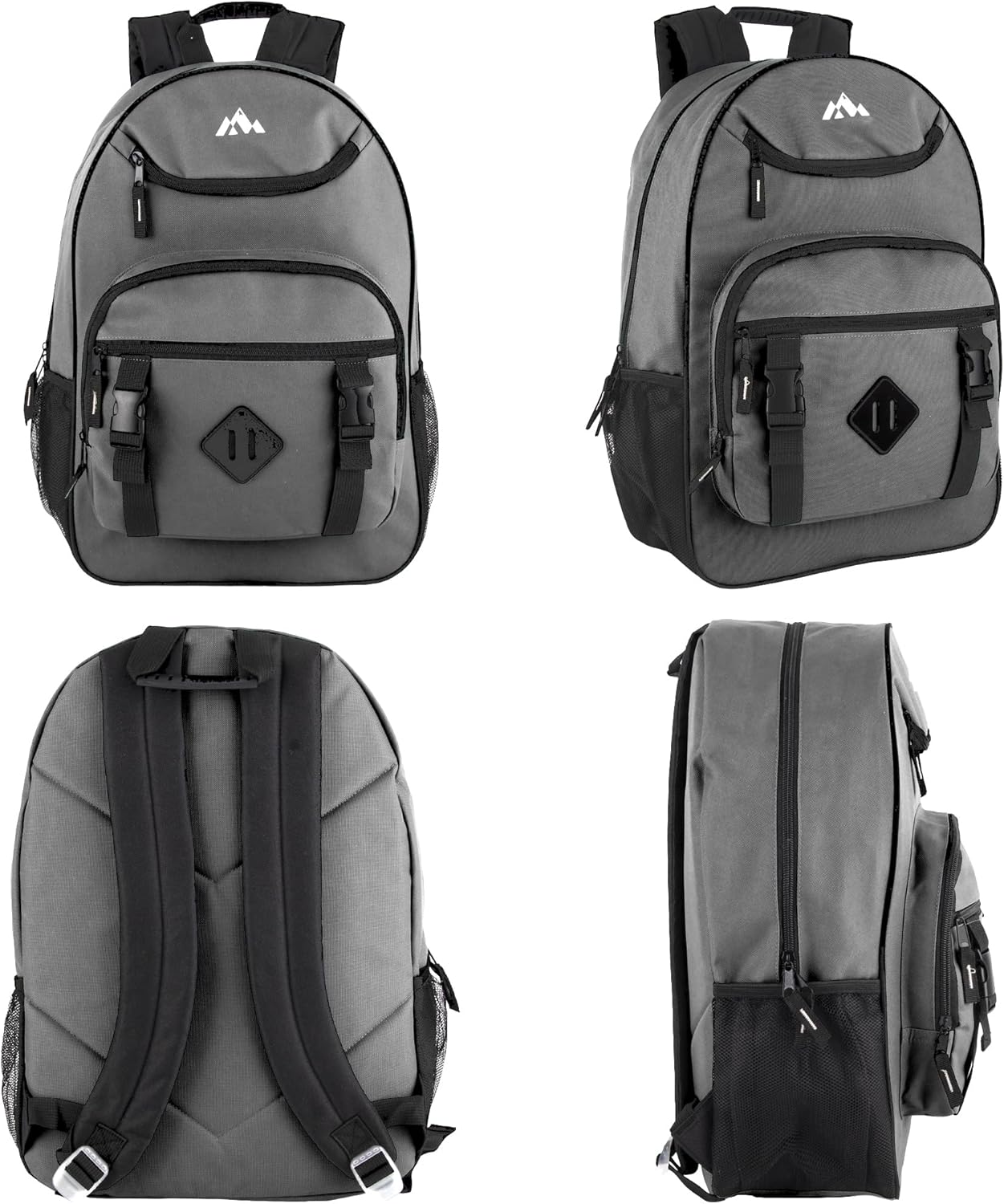24 Pack Bulk Laptop Backpacks for College, Hiking, and Homeless Adults Donation in Bulk, with Padded Straps (Male Colors Pack)