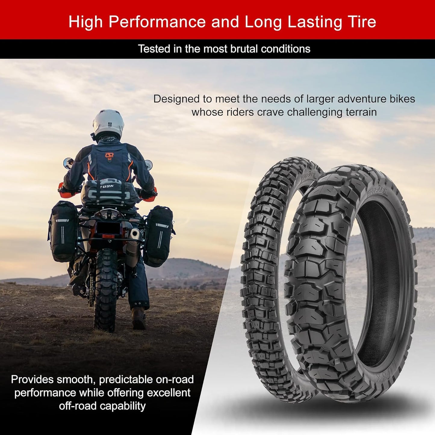 Tusk 2Track Adventure Tire Rear 150/70B-18 (70T)