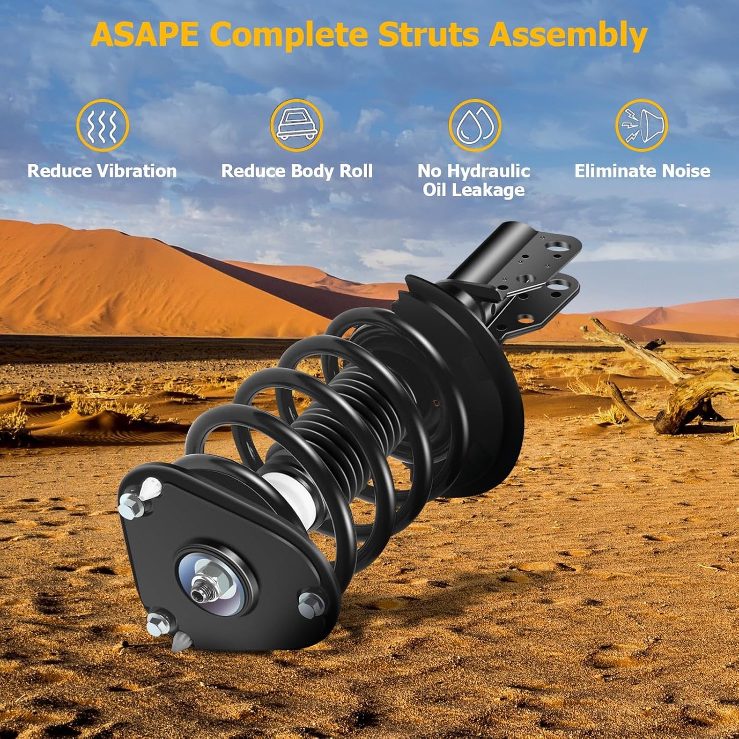 ASAPE Complete Struts Front A Pair Fit for 2000-2005 for Pontiac BonneviLe 2000-2005 for Buick LeSabre Quick-Strut Complete Strut Assembly w/Coil Spring Replace OE 171685