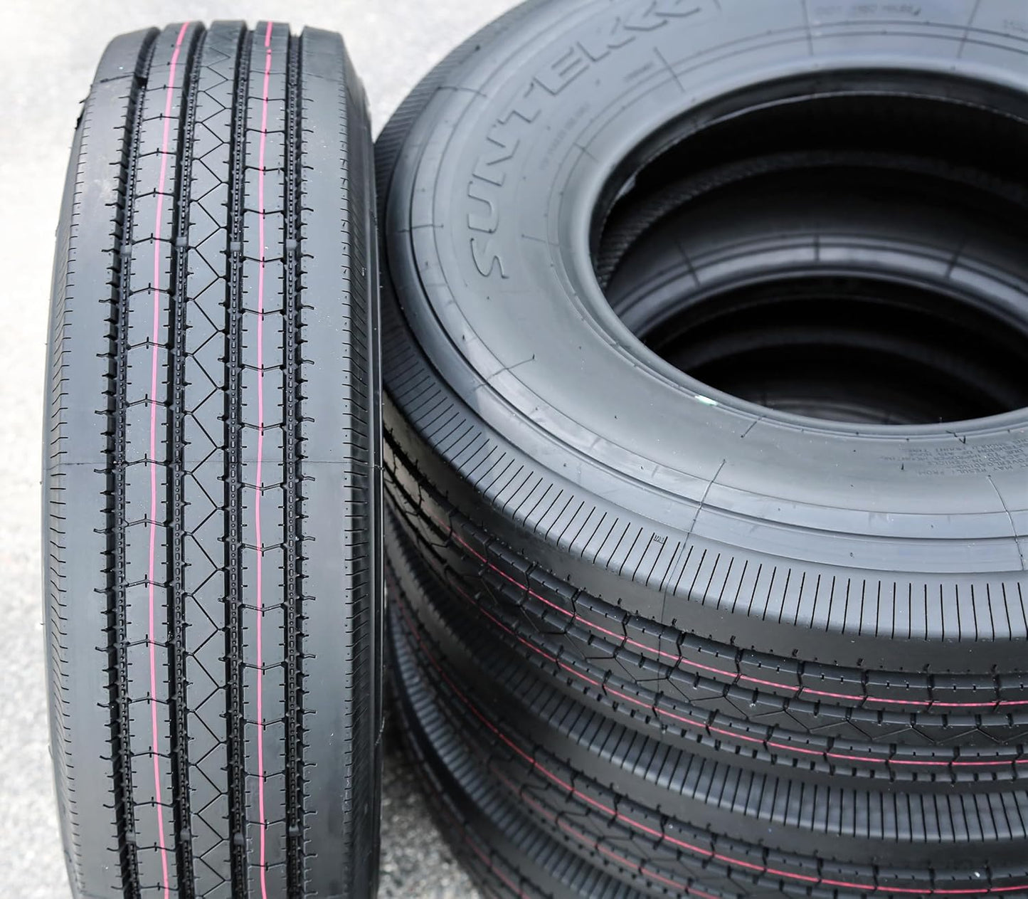 Suntek HD Trail + All Steel Heavy Duty Premium Trailer Radial Tire-ST235/80R16 235/80/16 235/80-16 130/126M Load Range H LRH 16-Ply BSW Black Side Wall