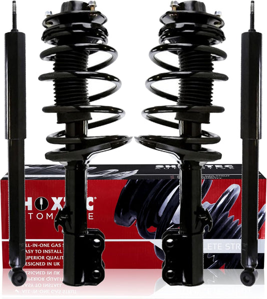 Shoxtec Full Set Complete Strut Shock Absorbers Replacement for 1998-2003 Toyota Sienna; Repl. no 11961/171438 11962/171437 37243