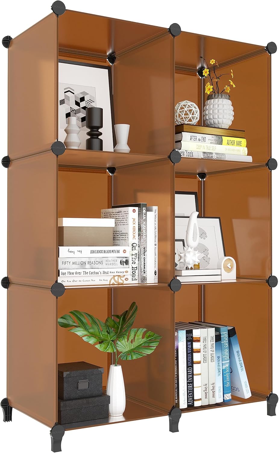 6-Cube Storage Organizer, Closet Organizer Storage Cabinet Shelf Bookcase Bookshelf with Metal Hammer, Storage Cubes Organizer Cabinet for Kids, Closet, Bedroom, Bathroom(11.8x11.8x11.8 inch)Black