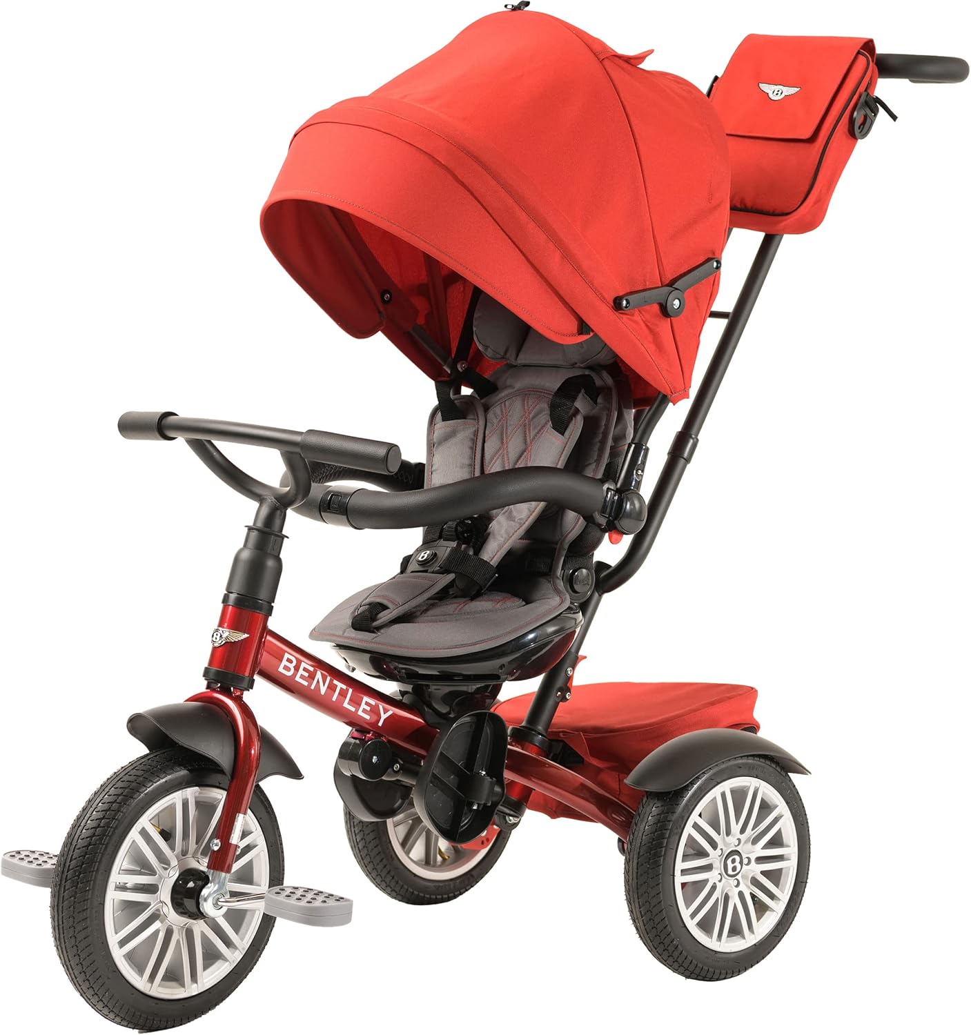 Bentley Kids Trike, All Terrain Toddler Bike 6-in-1, Officially Licensed & Designed by Bentley Motors UK, Baby Tricycle is a Compelling Statement of Performance & Luxury, Onyx Black (6m-5y+)