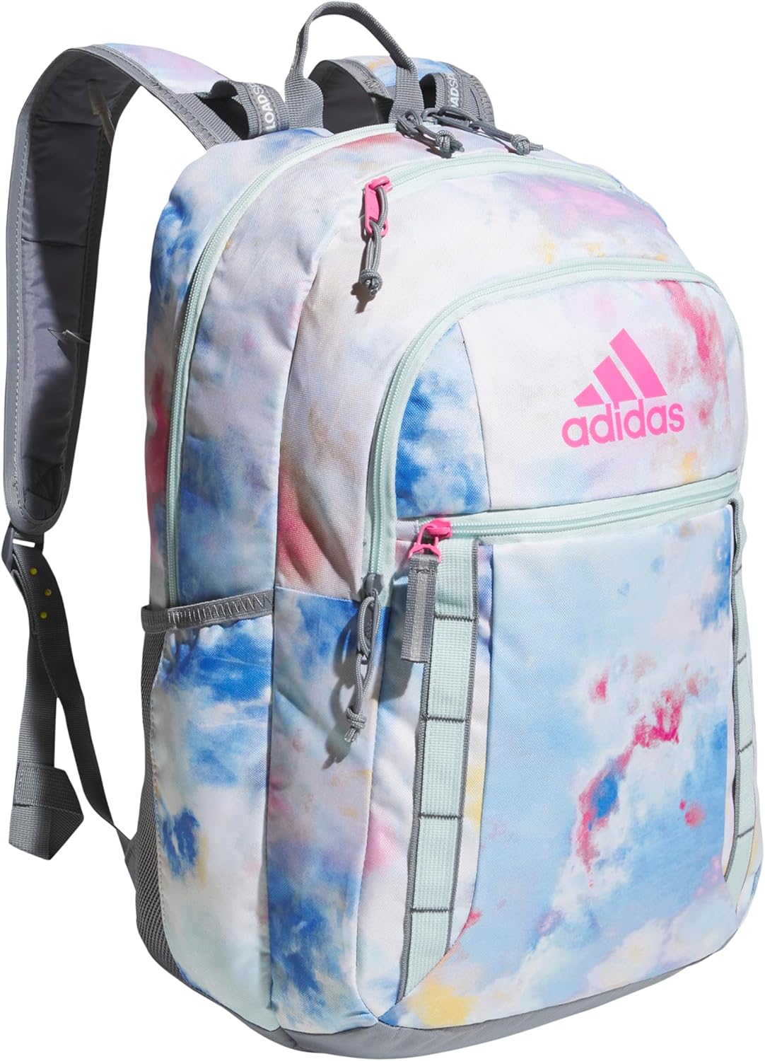 adidas Excel Backpack for Men & Women – Durable Large Athletic Laptop Bag, 7.0/Twill Grey/Grey/Rose Gold, OSFA