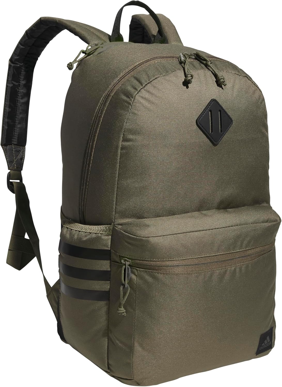 adidas 3-Stripe Classic Backpack for Men and Women, Bag with Laptop Sleeve, Woodland Floral Chalk White/Wonder Orchid Purple/5.0, One Size