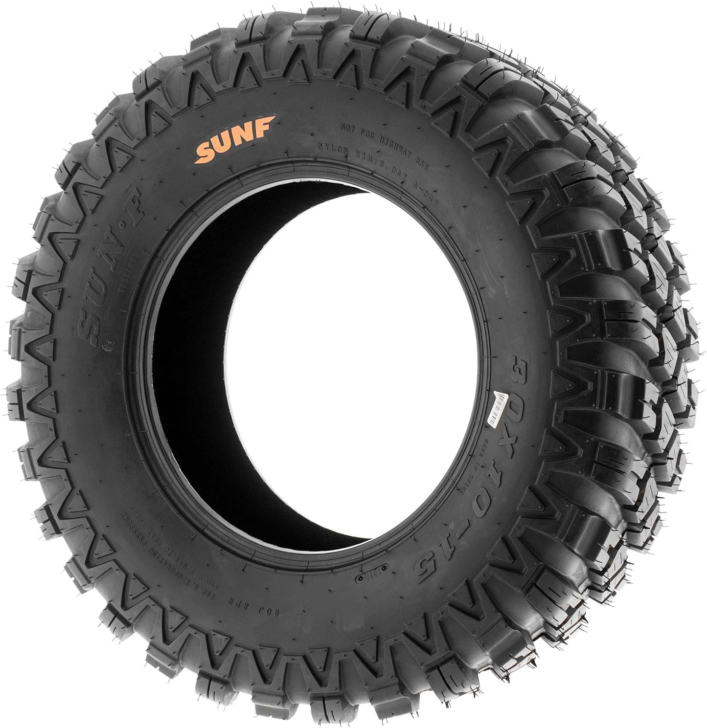 Set of 4 SunF A047 XC MX Hardpack UTV SxS Dual Sport Tires 28x10-14, 6 PR, Tubeless, all terrain off-road