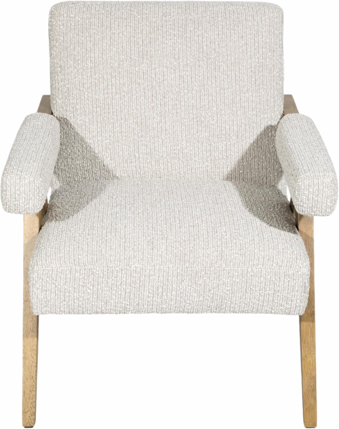 Sagebrook Home Modern Upholstered Accent Chair with Non-Woven Cushion & Sturdy Wooden Frame for Home, Office, Bedroom, Living Room - 31" Gray