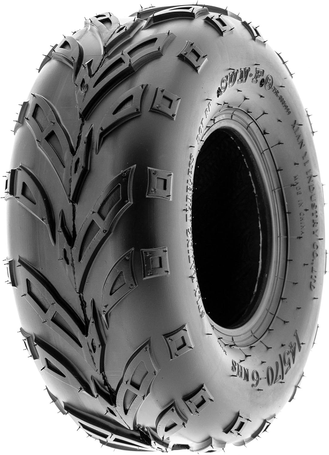 SunF 19x7-8 ATV UTV Off-Road Tires, 19x7x8 Mini Bike Tires 6Ply Tubeless A004, Pack of 1