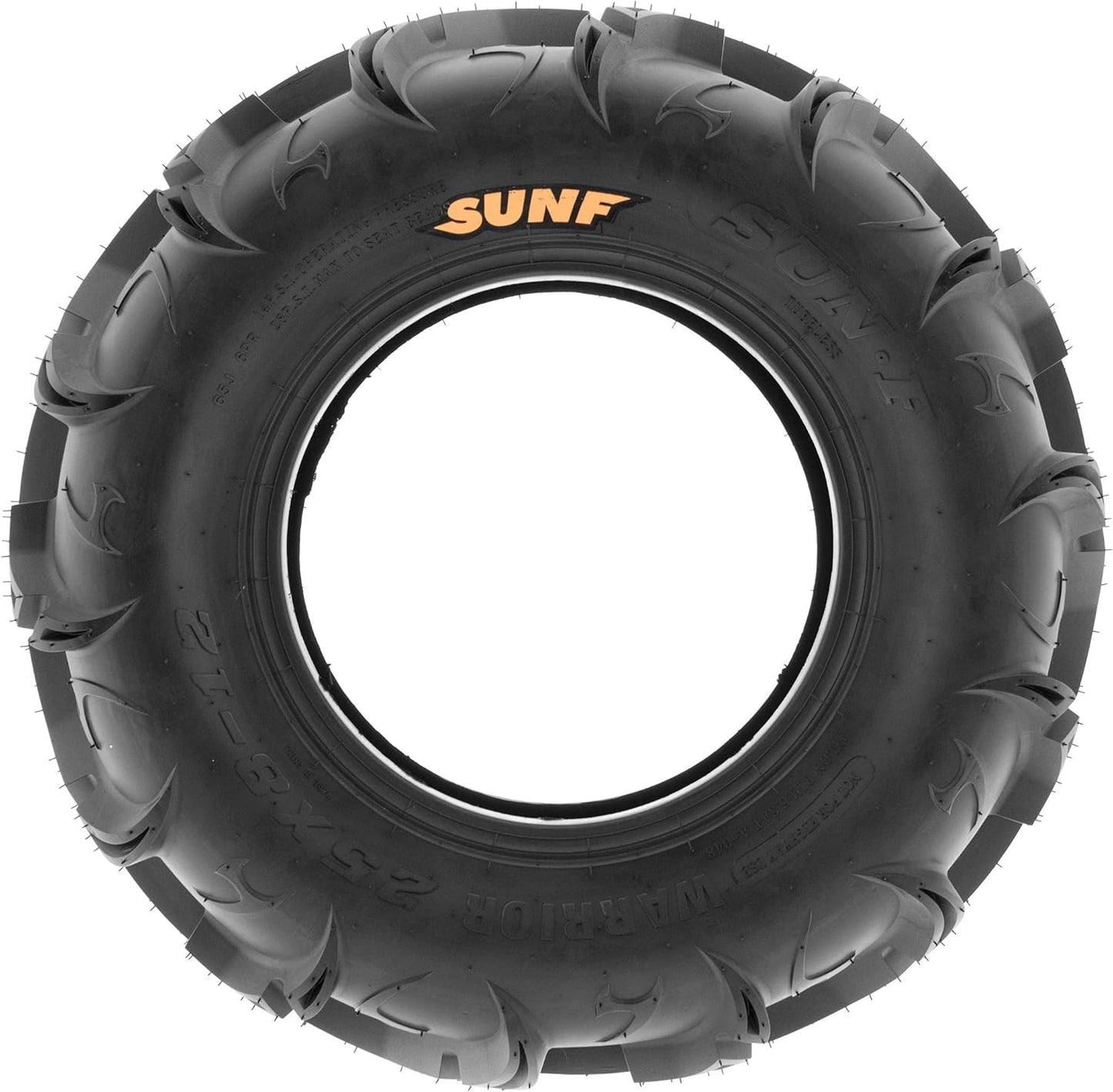 Set of 4 SunF ATV Mud Trail Tires 25x8-12 and 25x10-12, 6 Ply A048
