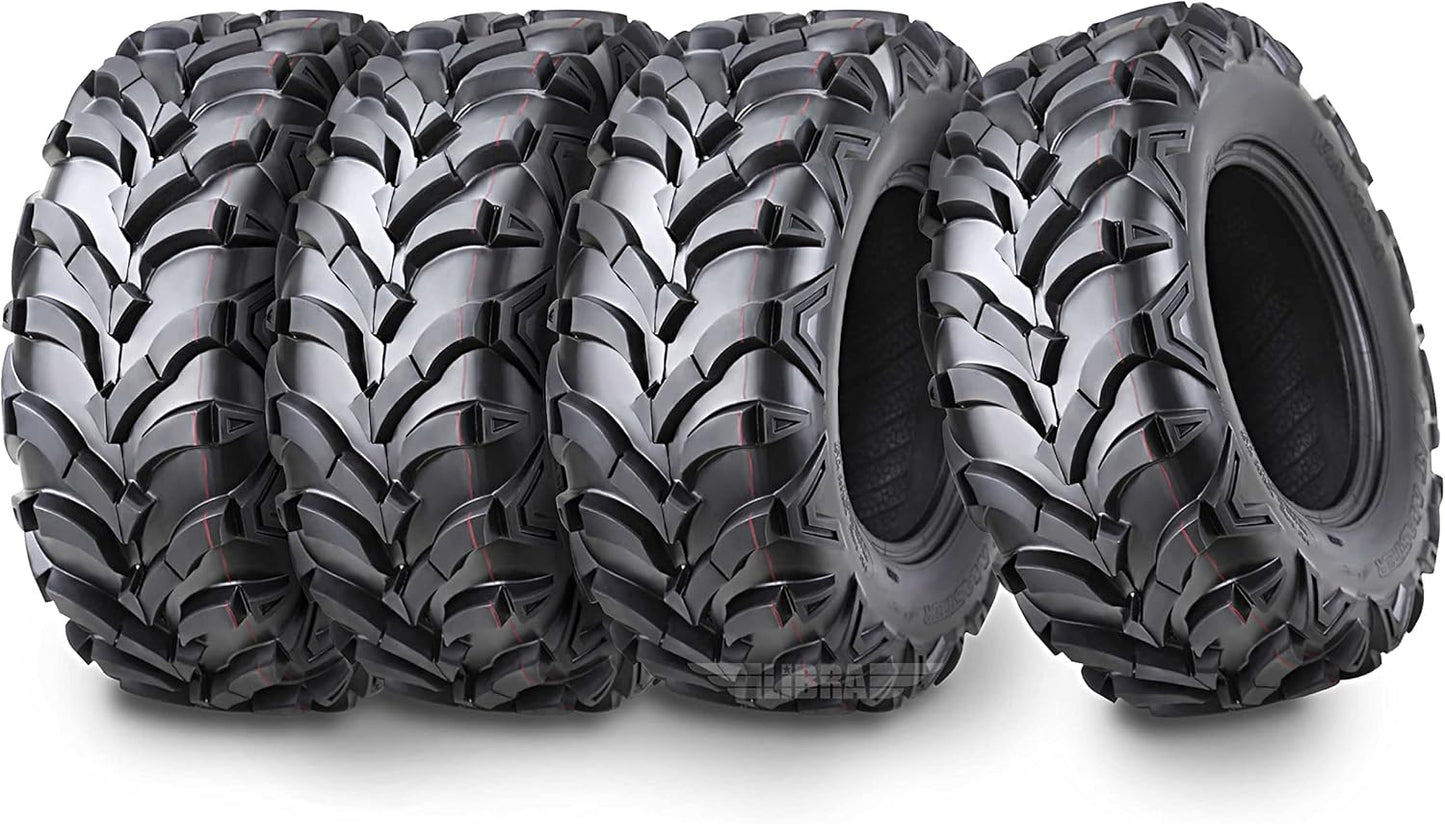 WANDA (Set 4) 24x8-11 24x8x11 & 24x10-11 24x10x11 ATV Tire Set 6-Ply Solid Mud-20mm Deep Tread