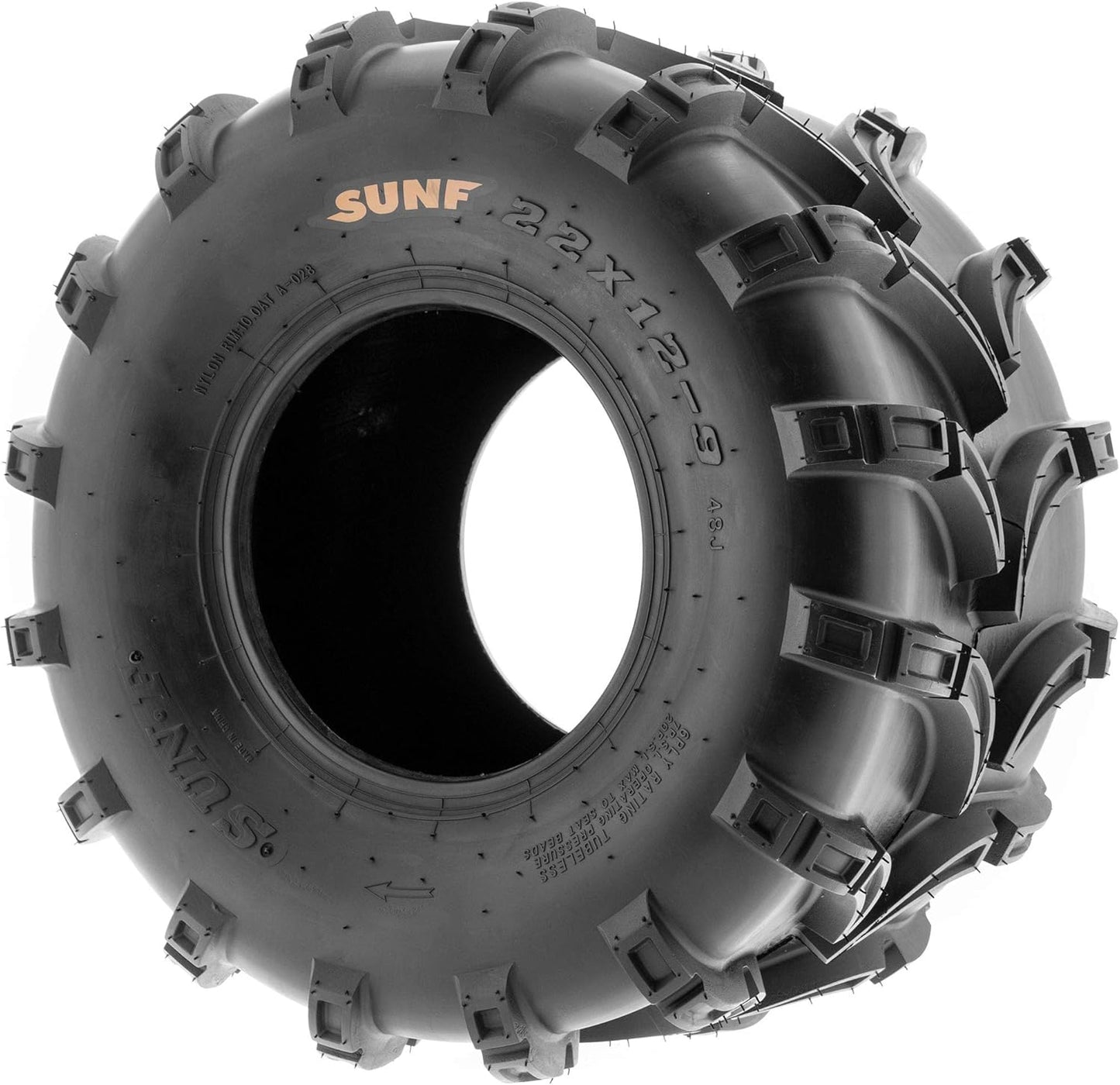 SunF 22x12-9 ATV UTV Tire 22x12x9 Mud Tubeless 6 PR A028-1 - PAIR of 2