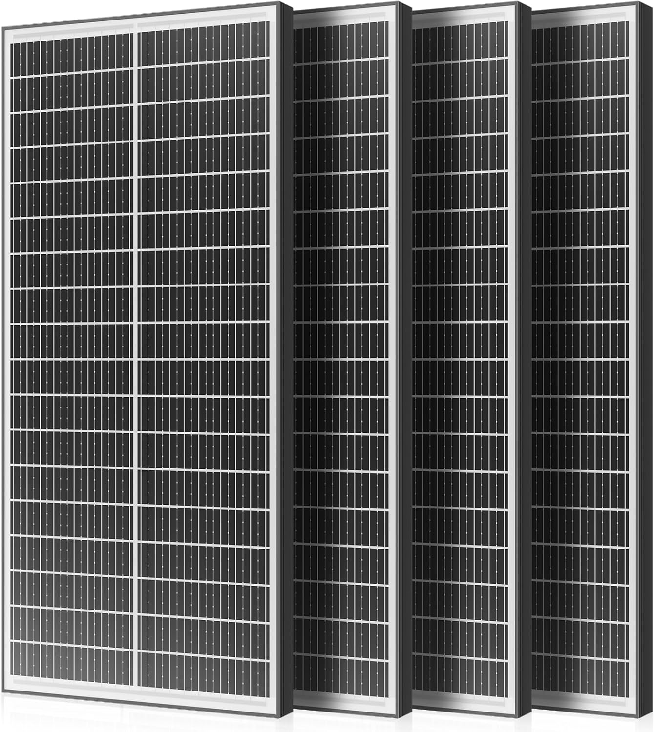 100 Watt Bifacial Solar Panel, 18BB Monocrystalline High Efficiency Module, Dual-Sided 12V/24V for RV, Boat, Cabin, Camping, Off-Grid Systems