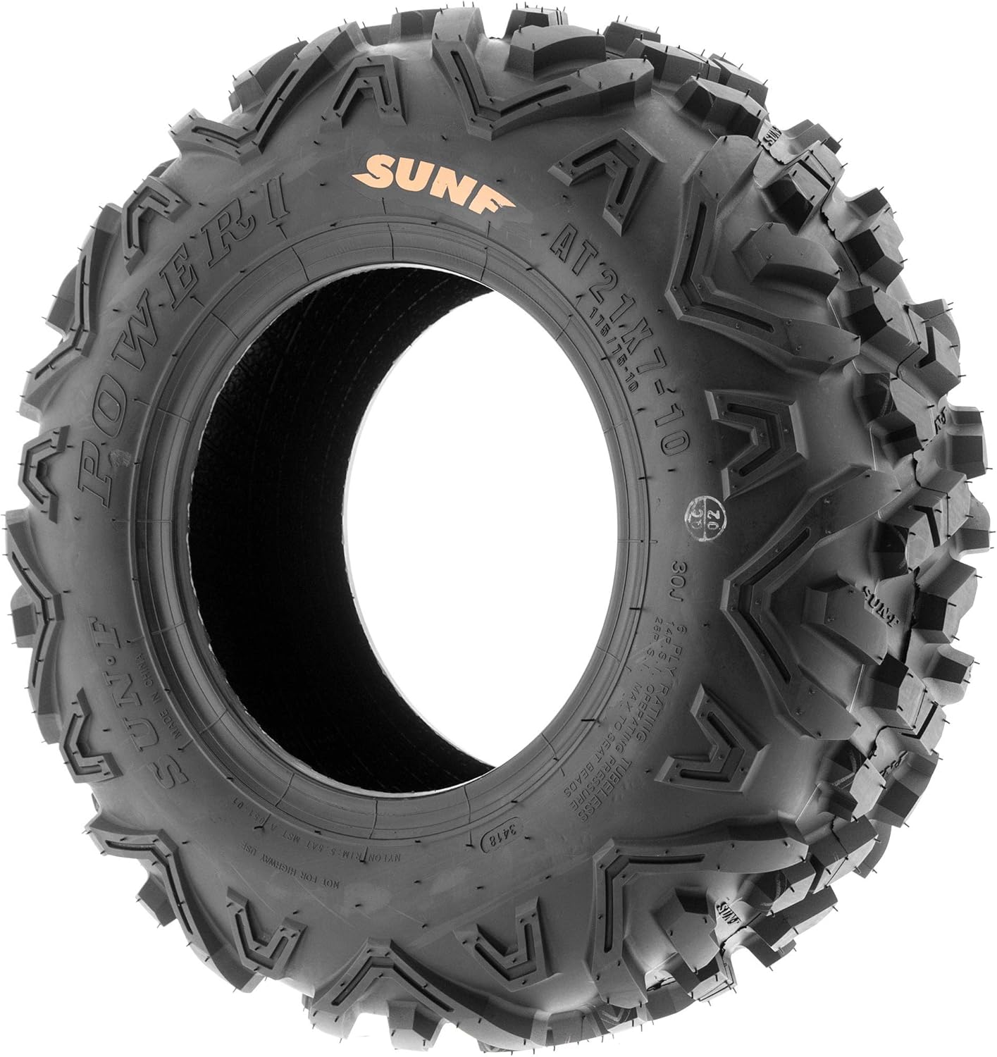 SunF Power.II 19x7-8 AT all-terrain ATV UTV Off Road Tire, 6 PR, Tubeless A051
