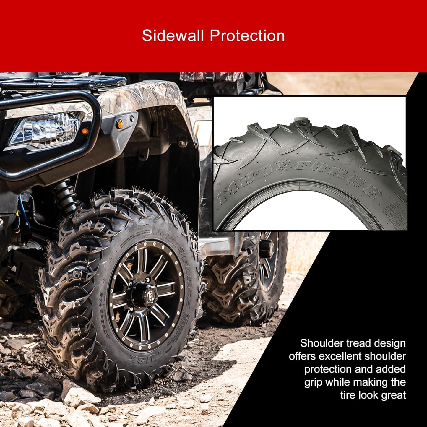 Tusk Mud Force® ATV/UTV Tire 24x8-12 x Set of 2