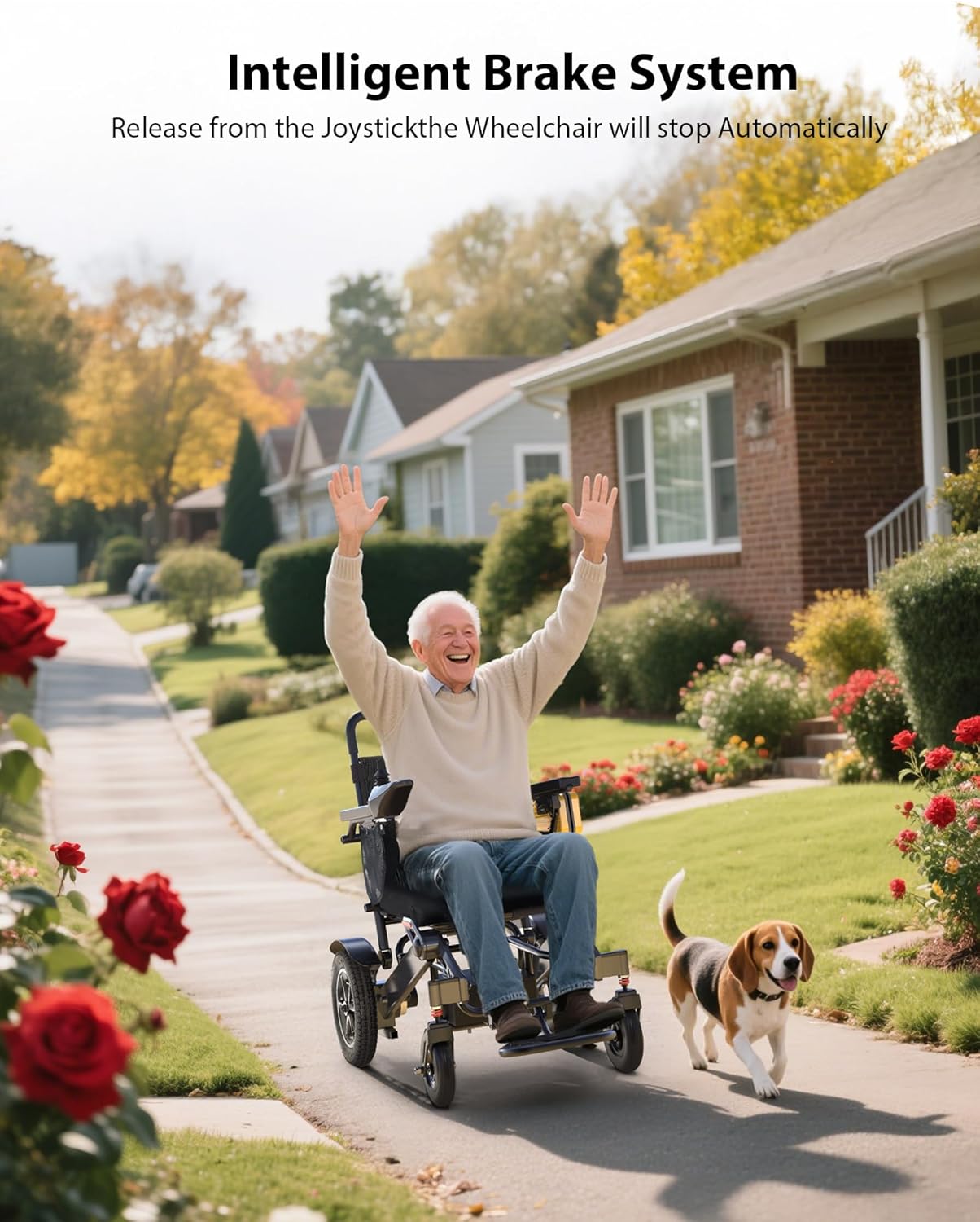 30 Miles Range Electric Wheelchairs for Adults, 500W All Terrain Mobility Electric Wheelchair, Lightweight Foldable Power Motorized Wheelchair for Seniors, 400 lbs Capacity