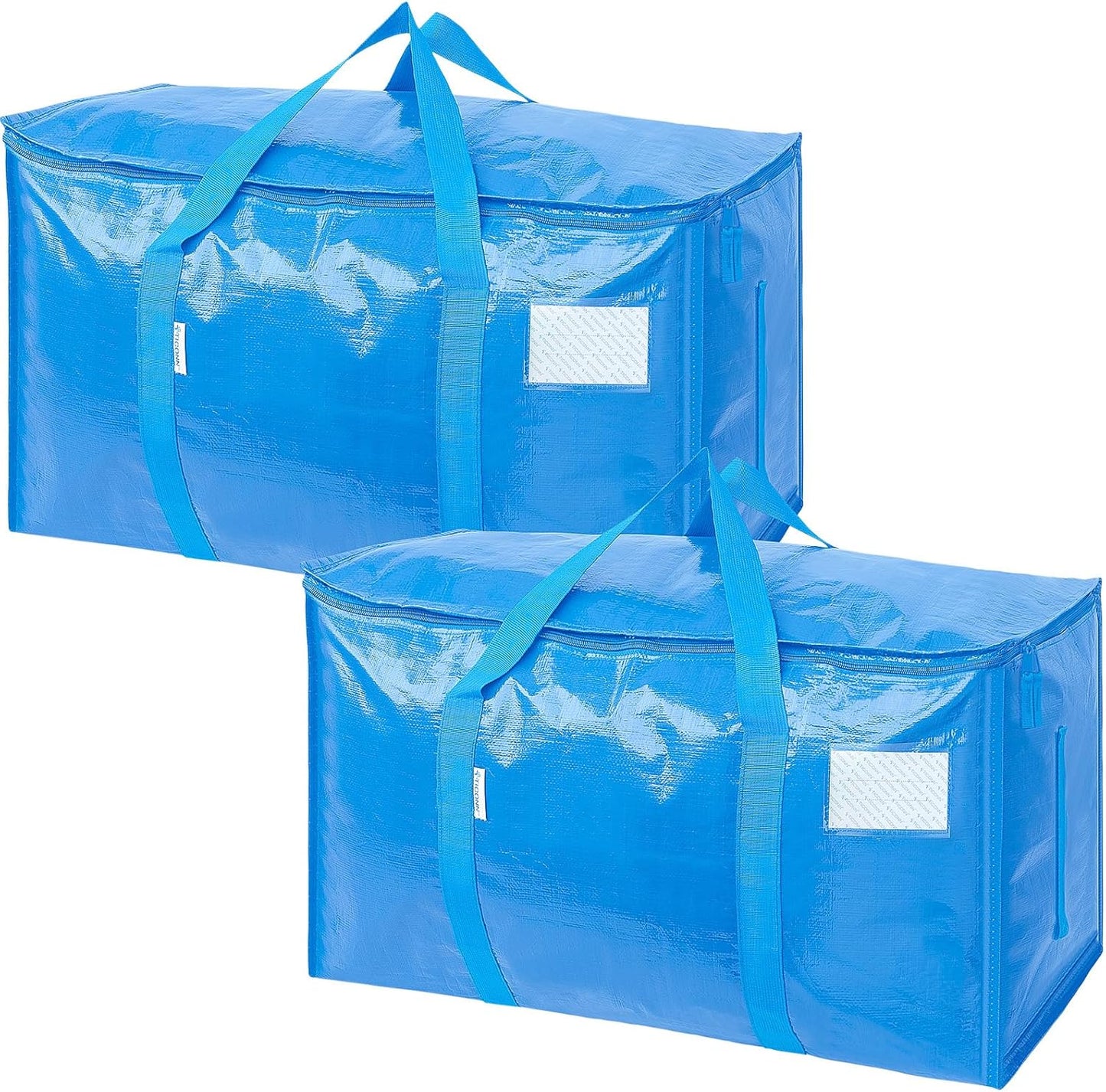 TICONN 6 Pack Extra Large Moving Bags with Zippers & Carrying Handles, Heavy-Duty Storage Tote Moving Boxes for Space Saving