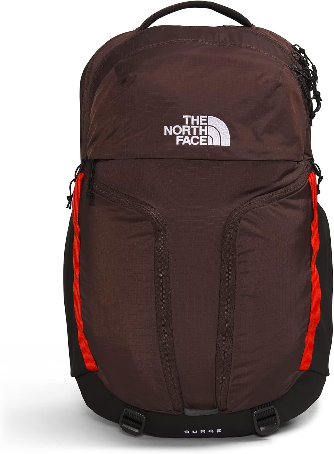 THE NORTH FACE Surge Commuter Laptop Backpack | Daypack with Water Repellent Finish, 16" Laptop Sleeve, Reflective Details, Asphalt Grey Light Heather/TNF Black-NPF, One Size