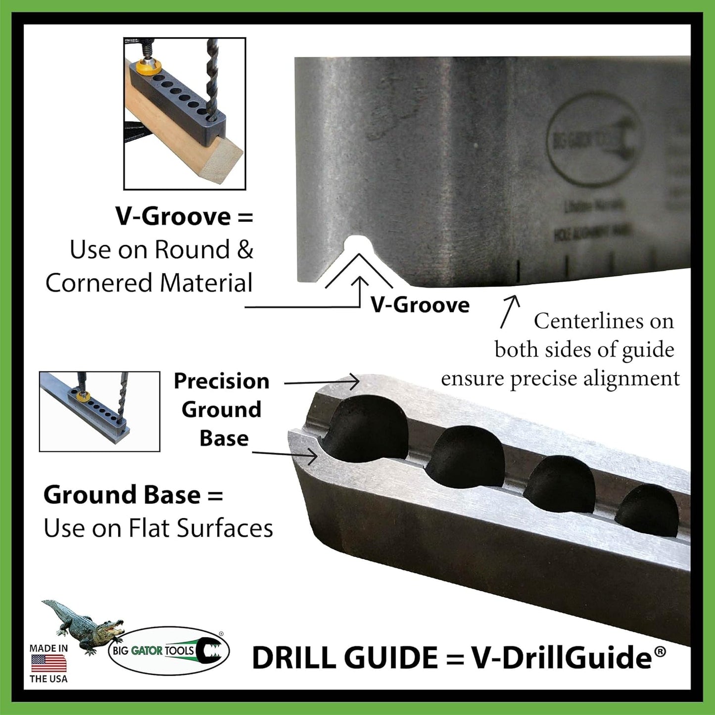 The Ultimate Big Gator Set - 10 pc set - Big Gator Tools V-DrillGuides & V-TapGuides