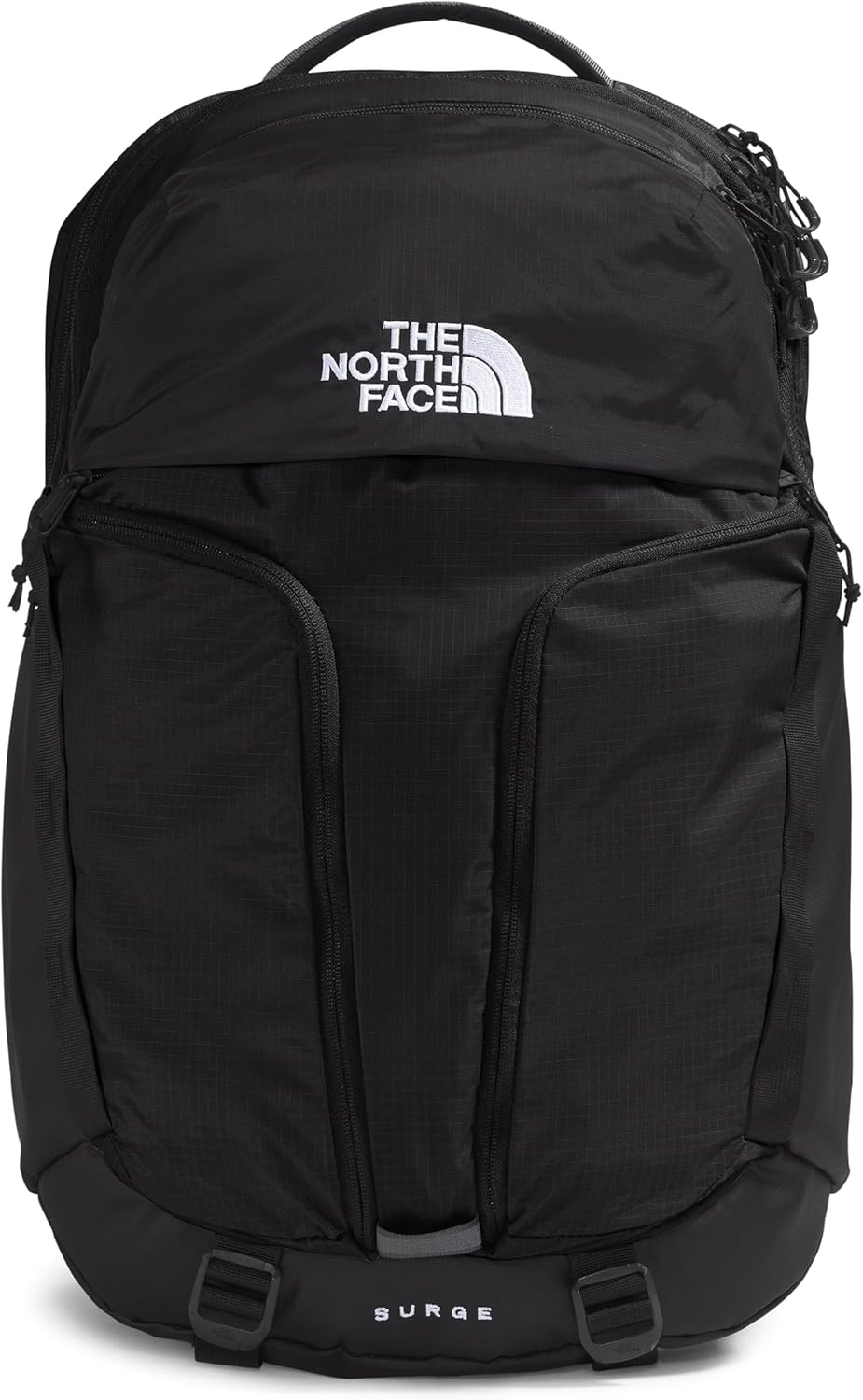 THE NORTH FACE Surge Commuter Laptop Backpack | Daypack with Water Repellent Finish, 16" Laptop Sleeve, Reflective Details, Asphalt Grey Light Heather/TNF Black-NPF, One Size