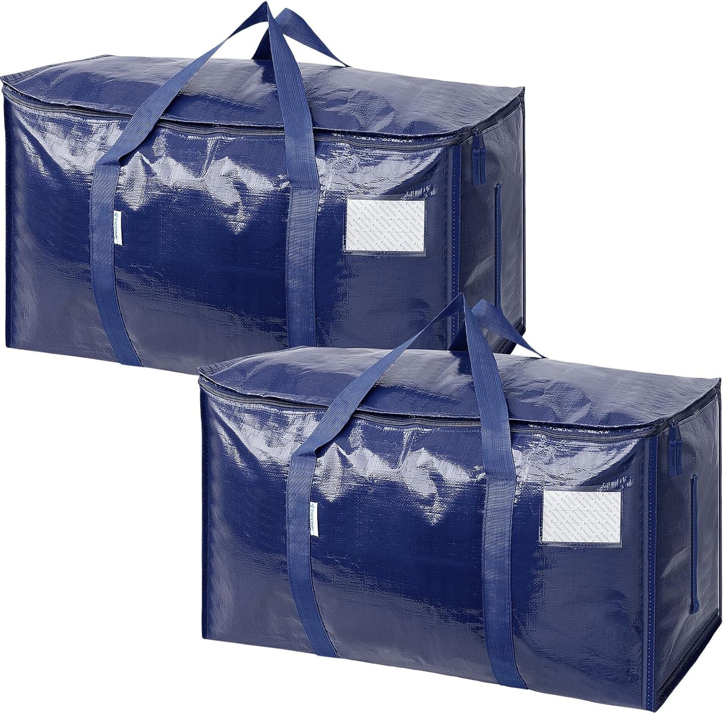 TICONN 6 Pack Extra Large Moving Bags with Zippers & Carrying Handles, Heavy-Duty Storage Tote Moving Boxes for Space Saving