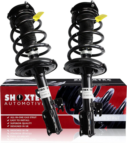 Shoxtec Front Pair Complete Strut Assembly Replacement for 2005 2006 2007 2008 2009 2010 Toyota Sienna FWD Coil Spring Shock Absorber Kits Repl. Part no. 172363 172364