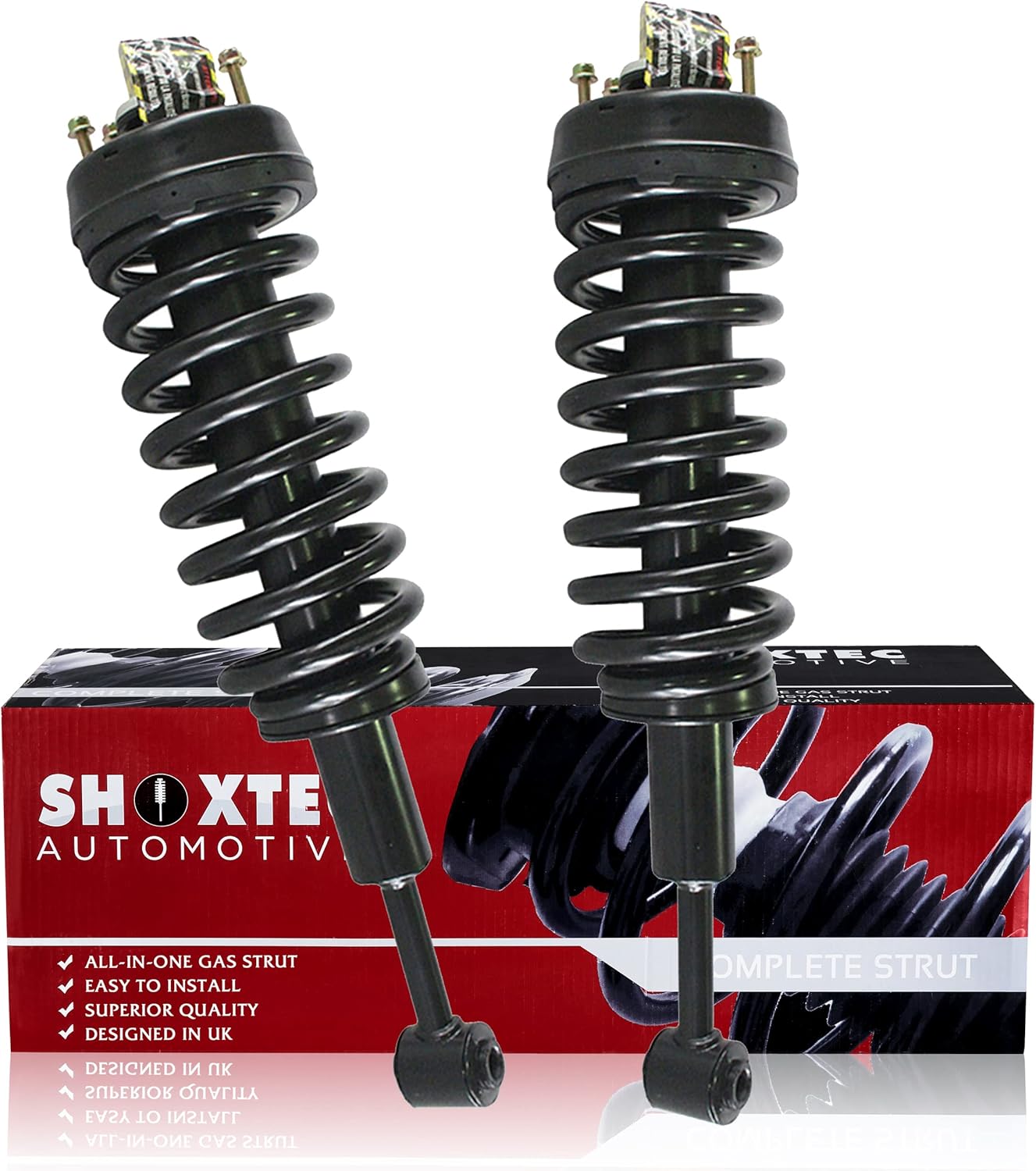 Shoxtec Front Pair Complete Struts Assembly Replacement for 2007-2010 Ford Explorer Sport Trac Coil Spring Shock Absorber Repl. part no 371124