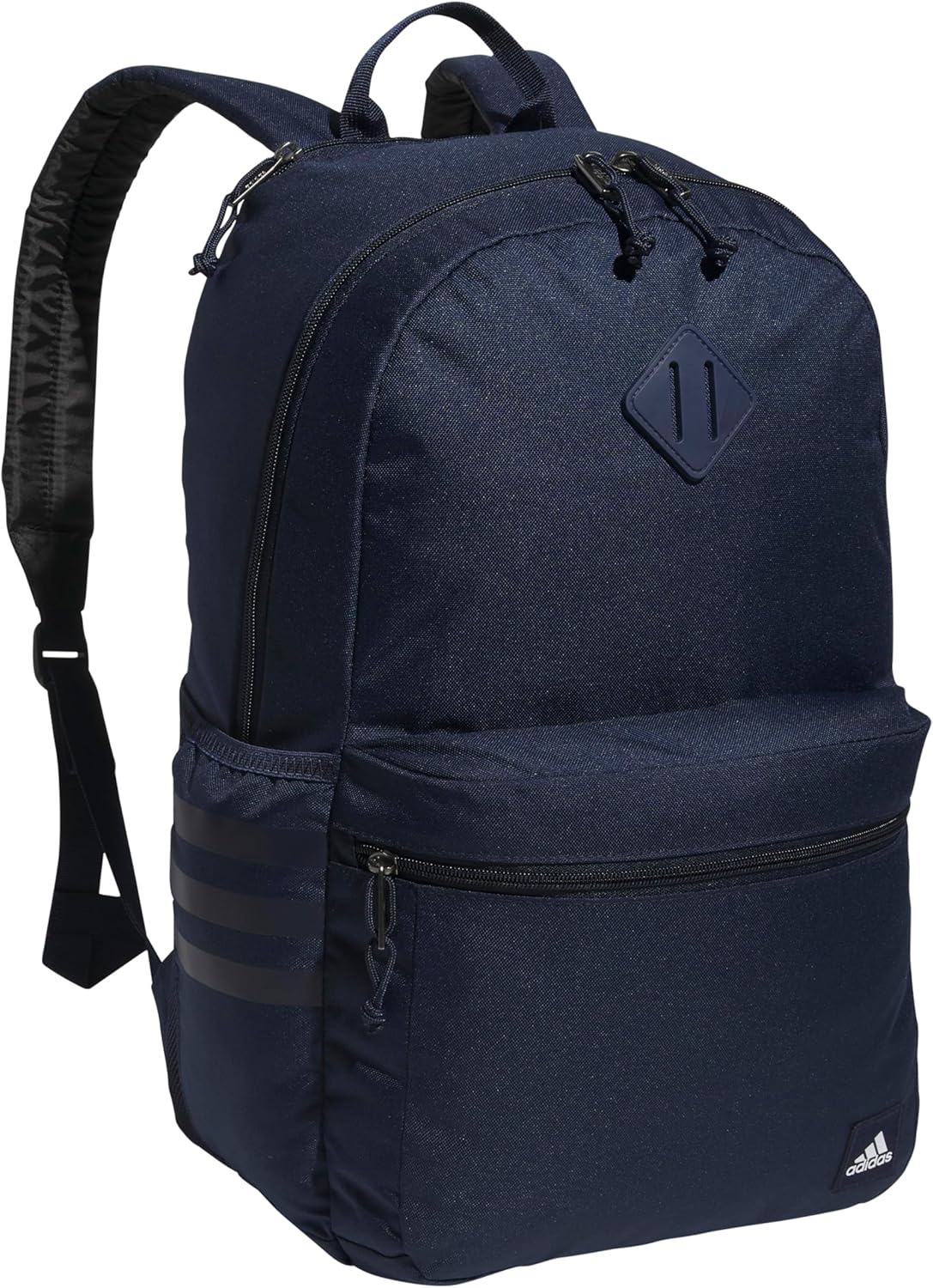 adidas 3-Stripe Classic Backpack for Men and Women, Bag with Laptop Sleeve, Woodland Floral Chalk White/Wonder Orchid Purple/5.0, One Size