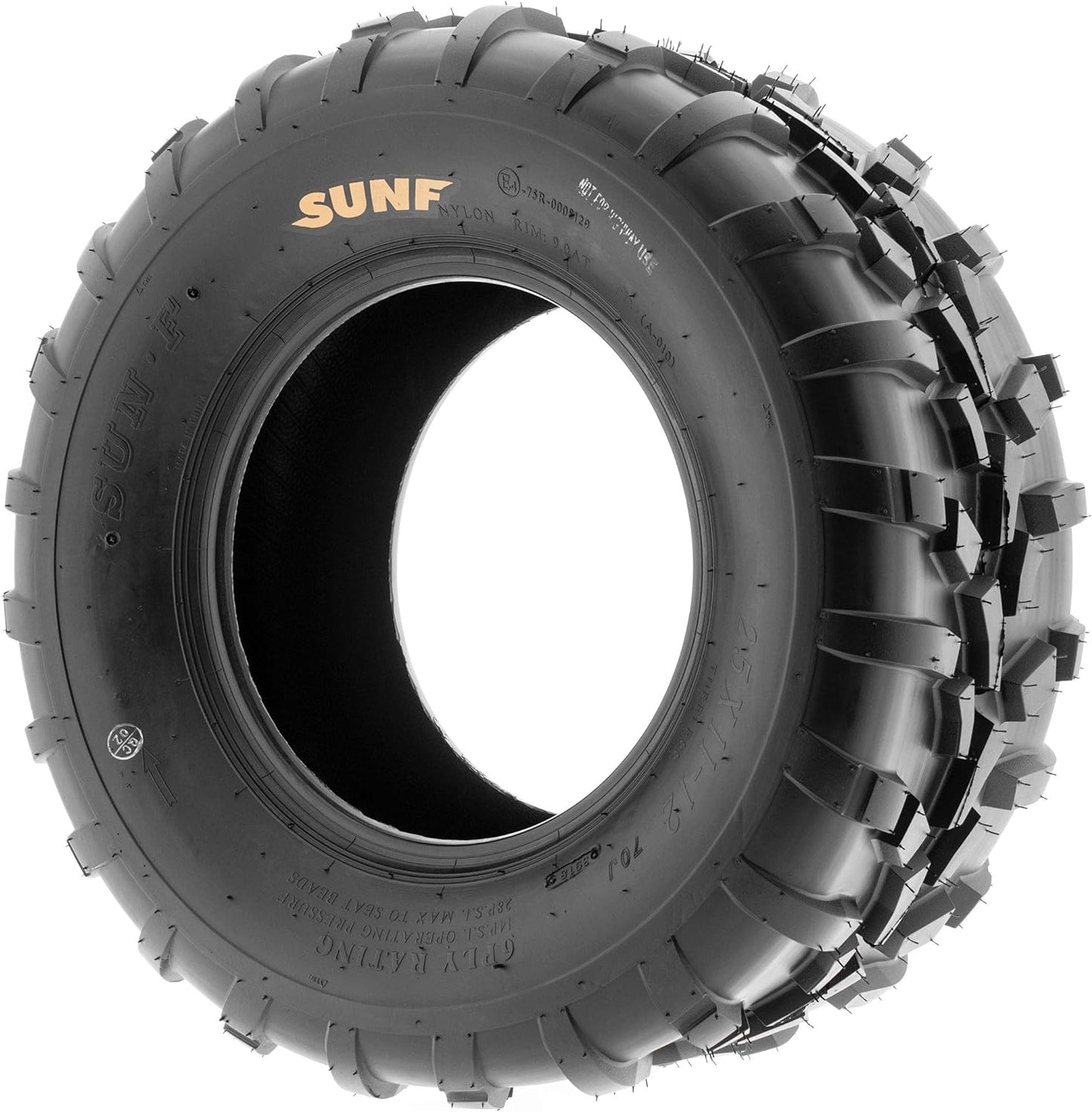 SunF 25x11-12 ATV UTV Tire 25x11x12 Race Trail Sport 6 PR A010 - PAIR of 2