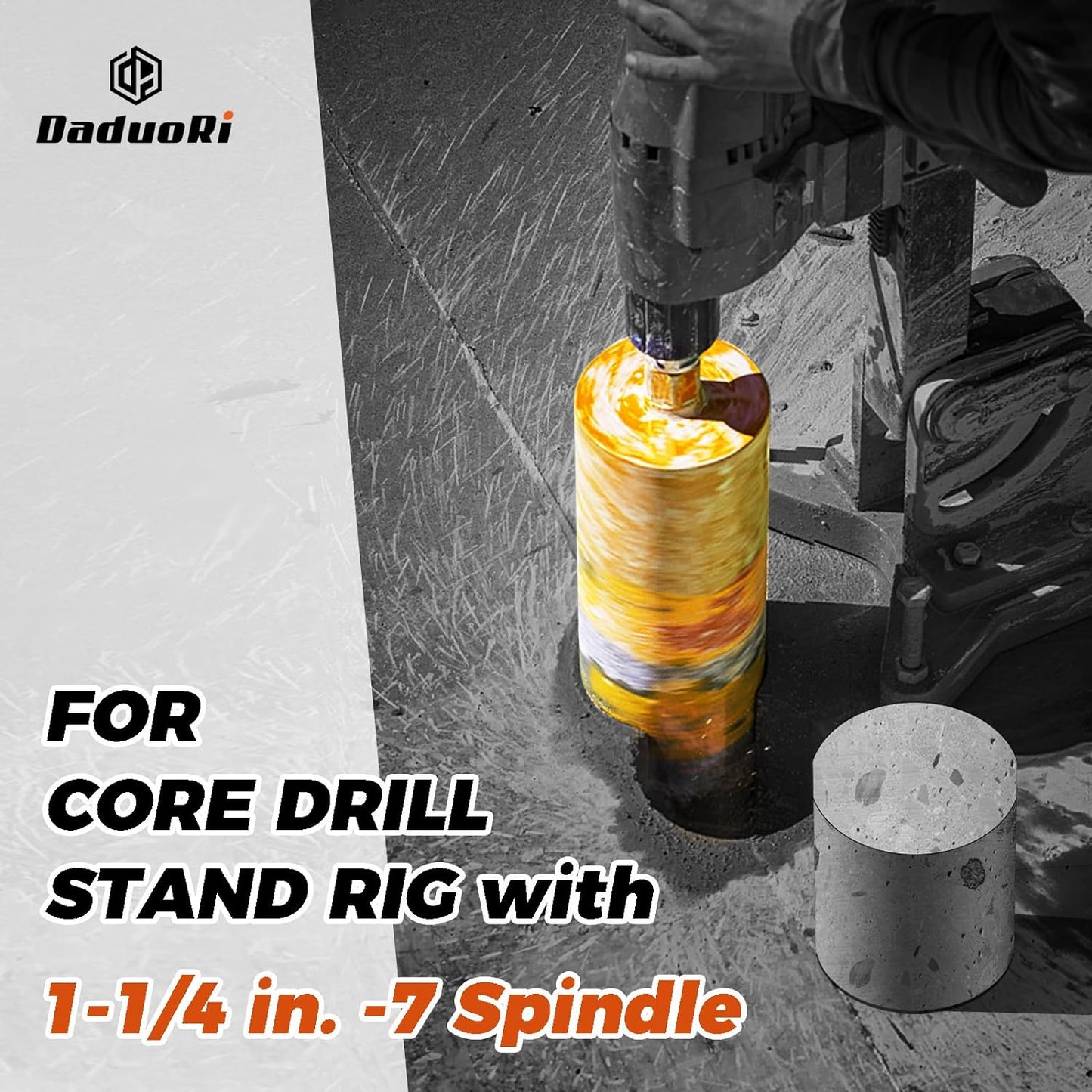 8 Inch Wet Core Drill Bit, 8" Core Bits for Concrete, 1-1/4"-7 Thread, 14" Drilling Depth Diamond Core Drill for Concrete with Rebar, Masonry, Brick Block,Cement, Stucco, Stone (203mm)