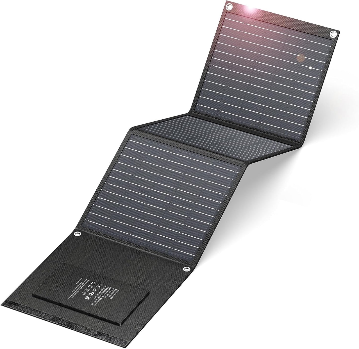 40W Solar Panel EnginStar 40 Watt Foldable Solar Panel for Portable Power Station w/QC3.0 USB Port for Phone Laptop 12-15V DC Output(10 Connectors) for Outdoor Camping RV Off Grid