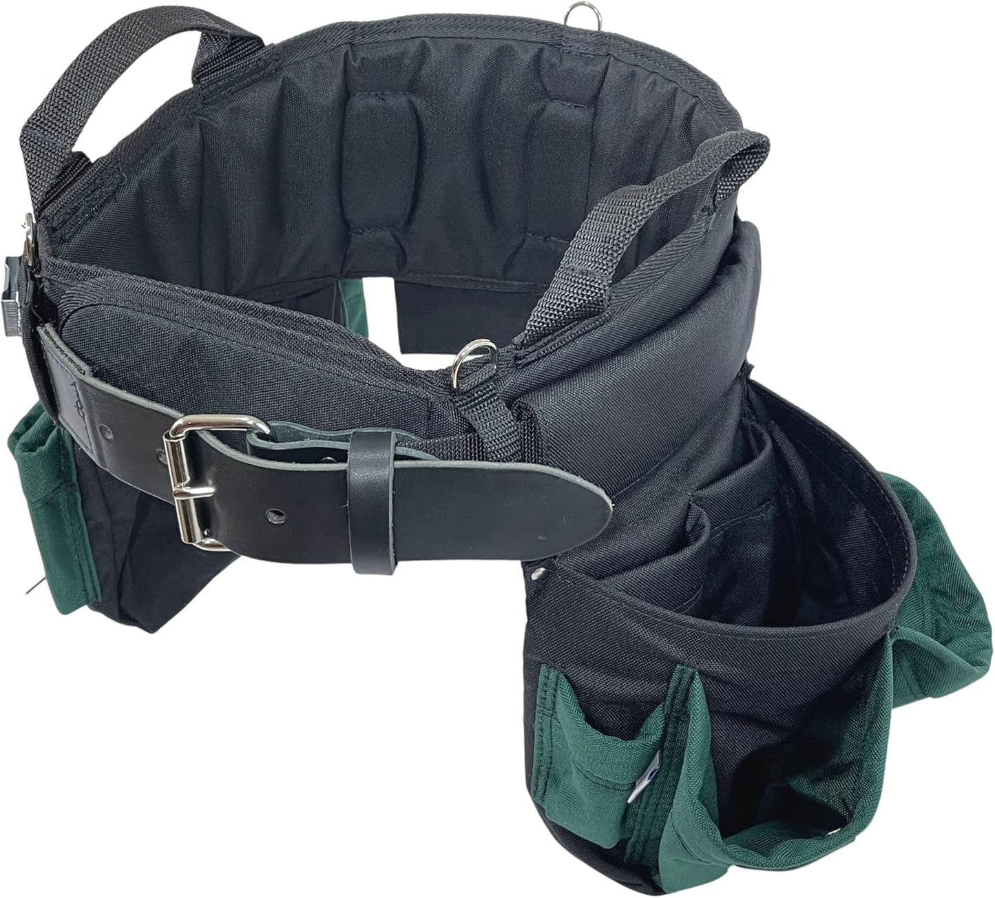 BOULDER BAG Professional Electrician's MAX Combo with Comfort Back Support Tool Belt, Leather Belt Buckle, Heavy Duty Work Belt, Black, (Large 33-36 Inch Waist), Made in USA